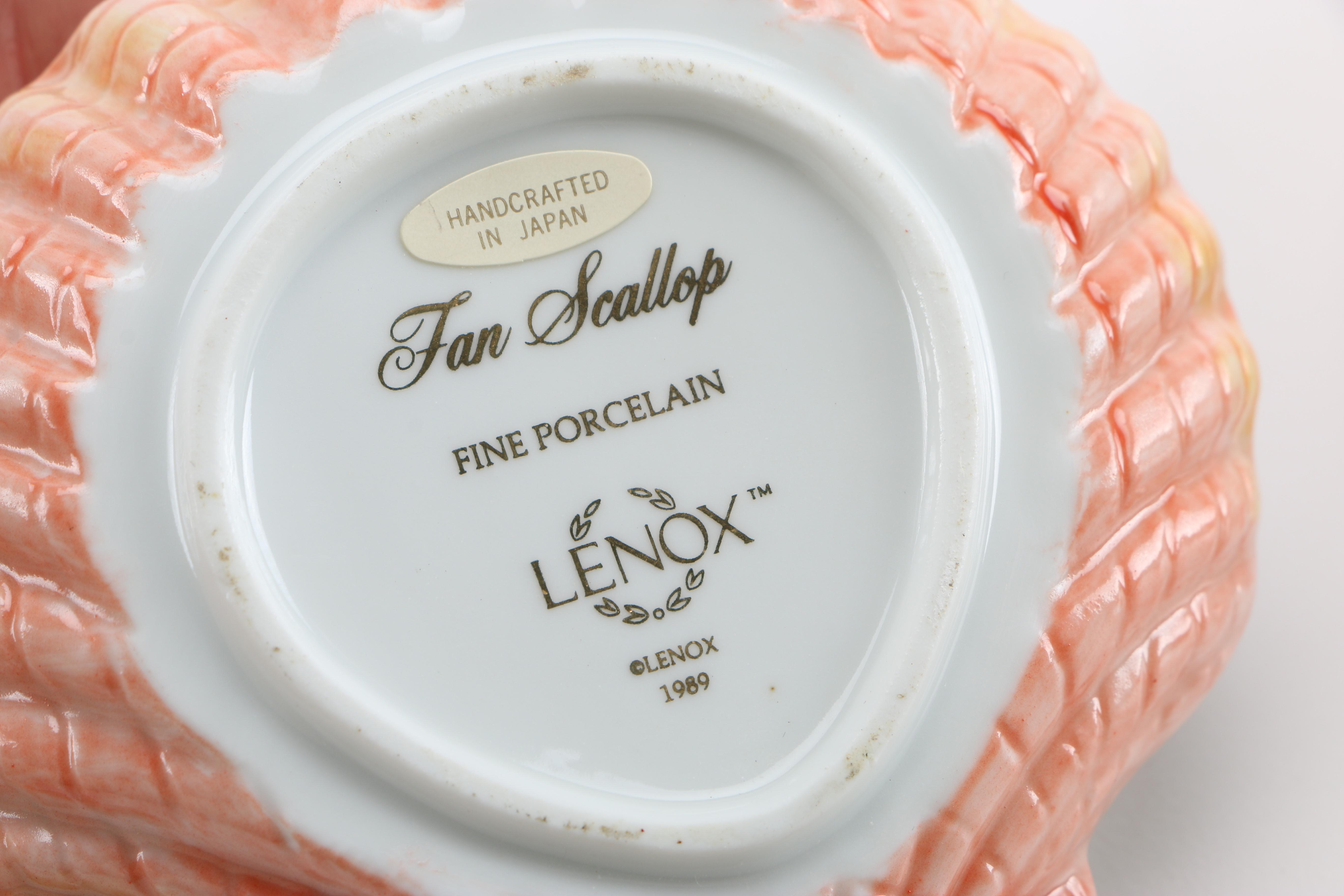 Lenox Handpainted Porcelain Shell Trinket Boxes