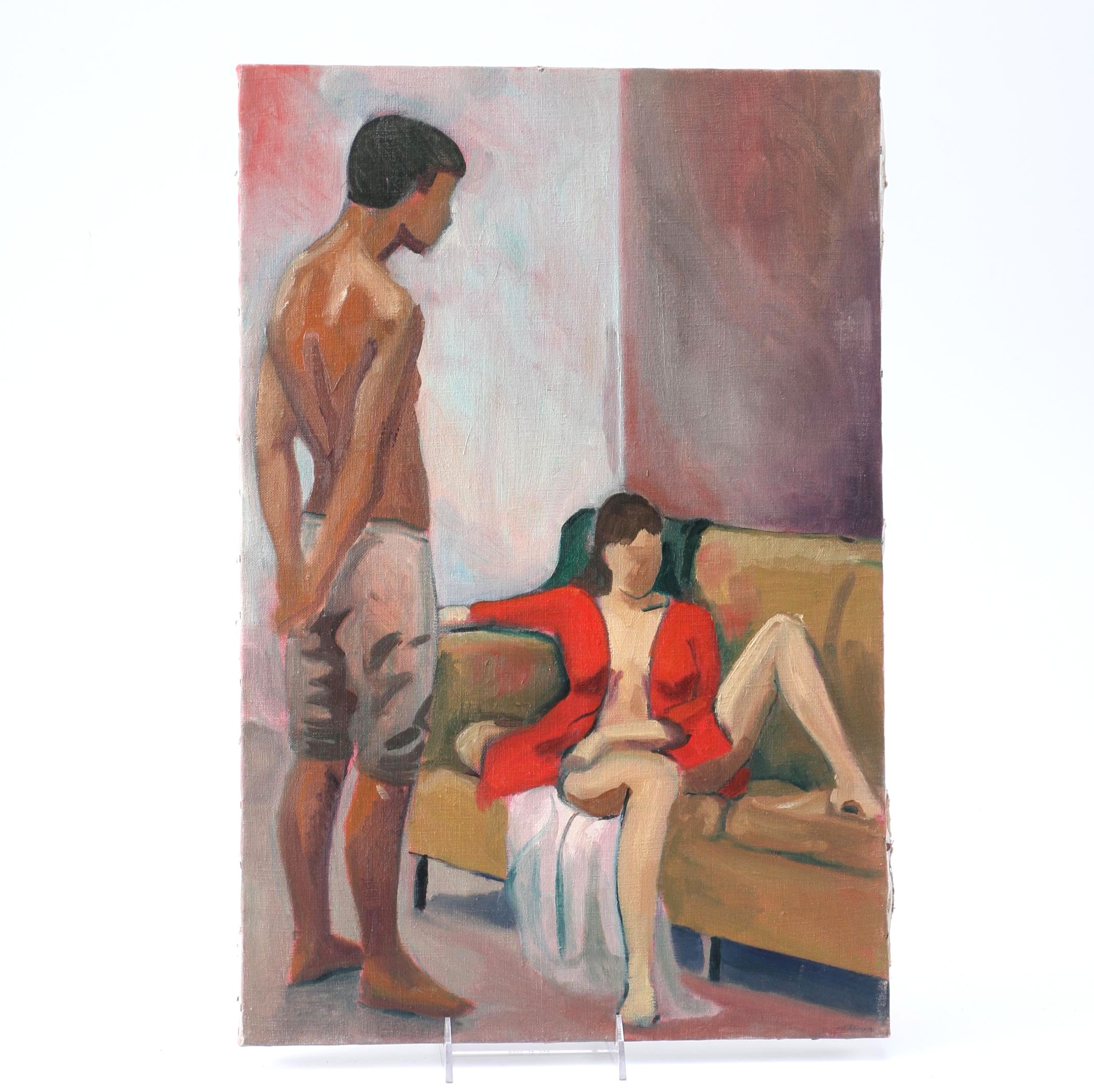 Painting on Canvas by John G. Lawson "Studio Models"