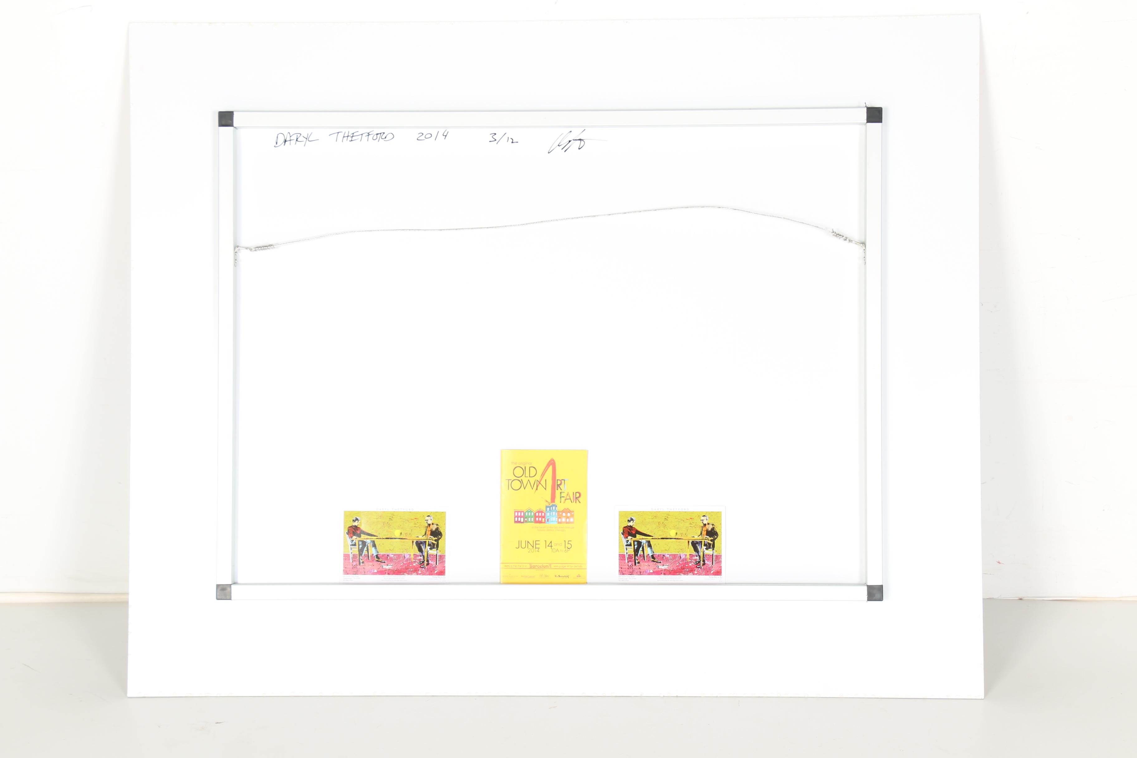 Daryl Thetford Limited Edition Giclee on Metal "Man with Cello"