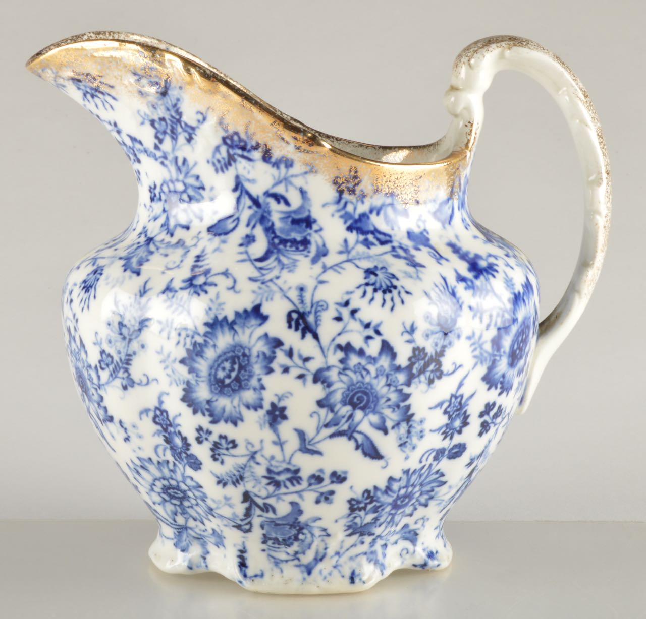 Blue and White Ceramic Pitchers Including Copeland Spode