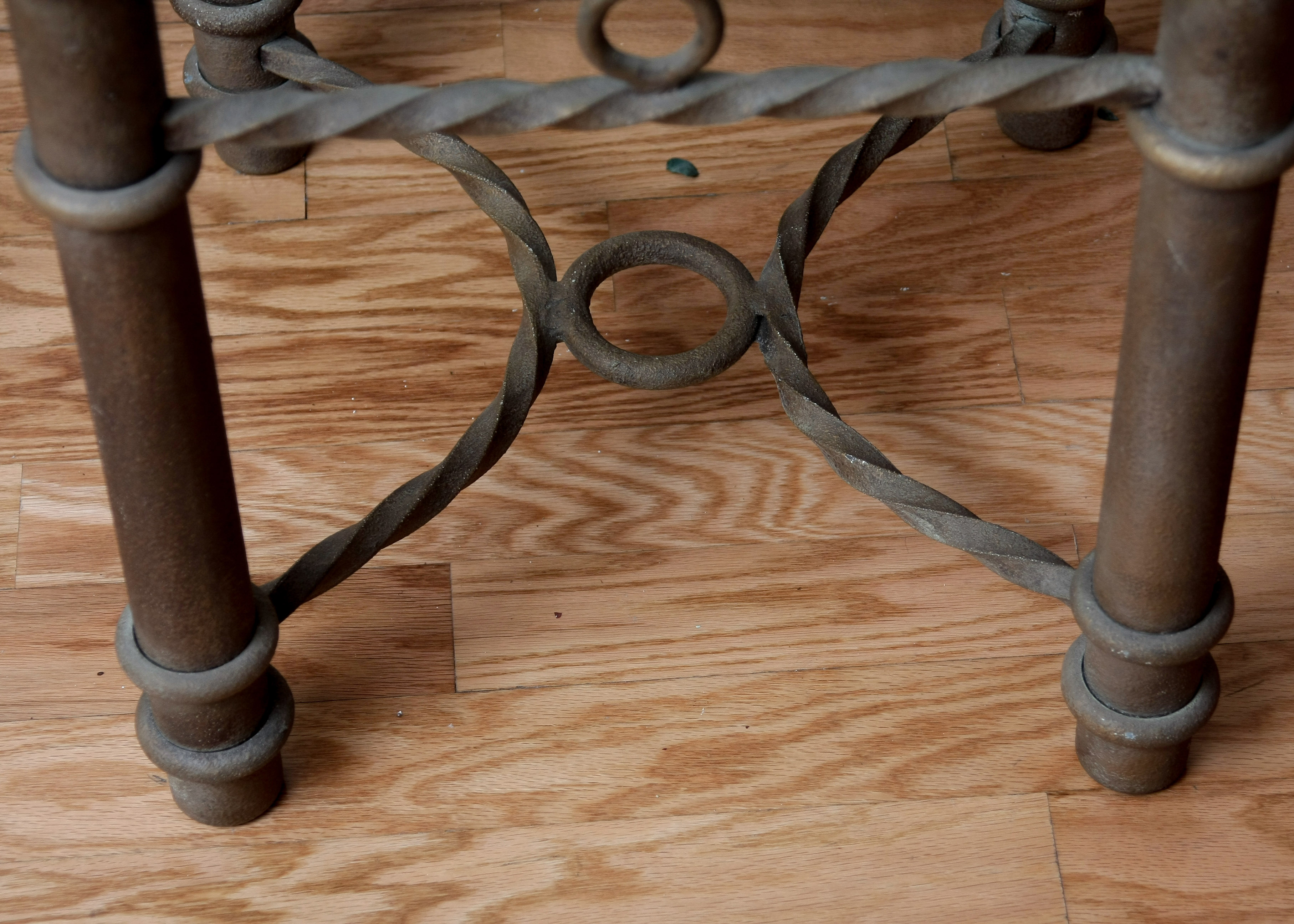 Contemporary Glass Top Console Table and Side Table