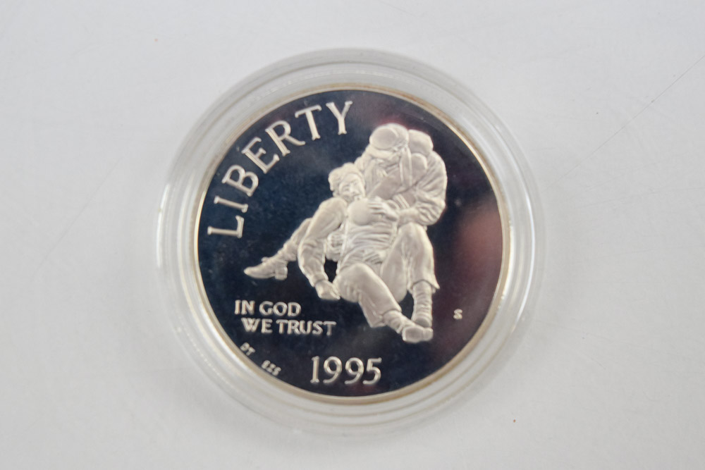 1995 Civil War Battlefield Commemorative Proof Silver Dollar