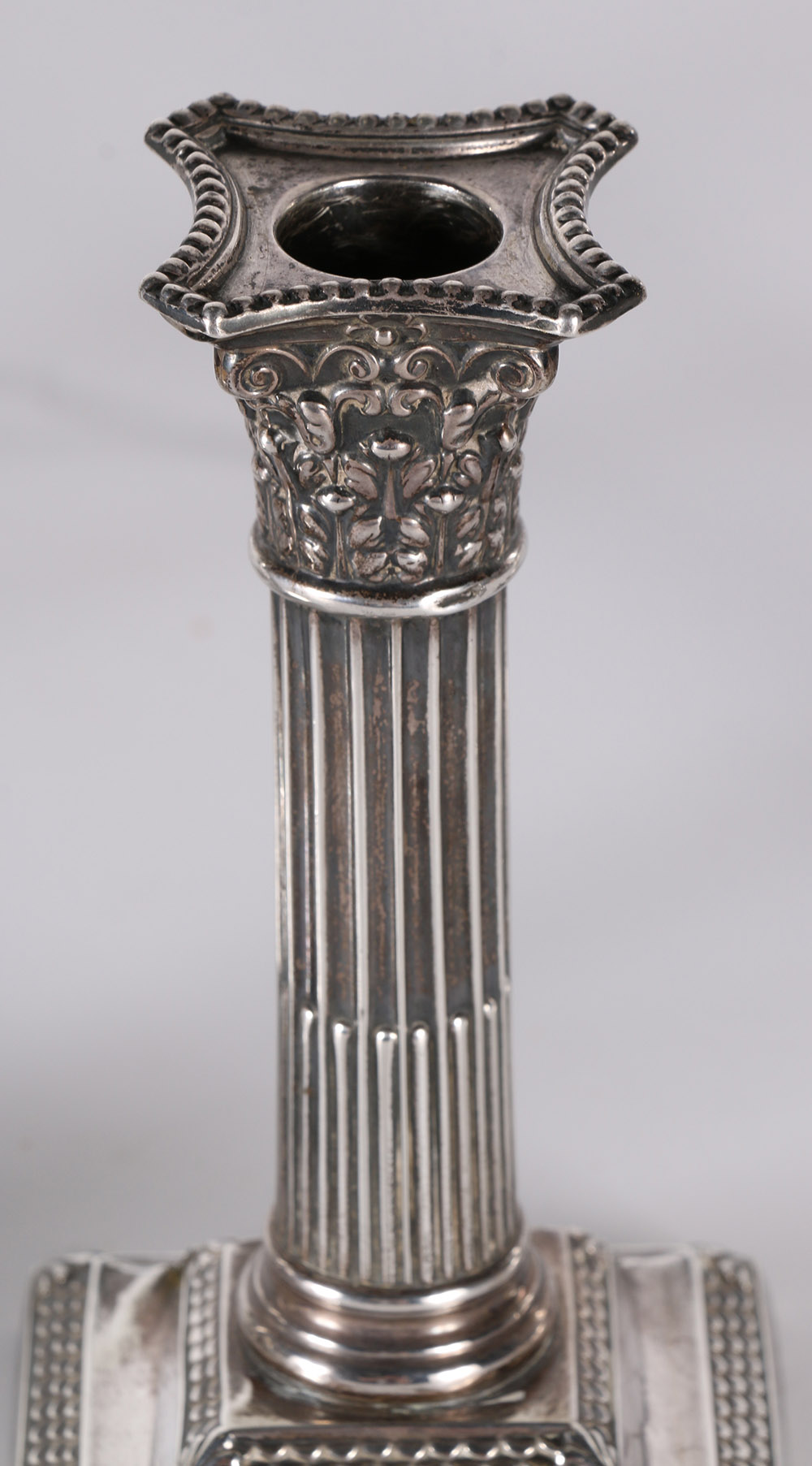 1897 Thomas Bradbury & Sons Weighted Sterling Silver Candlesticks