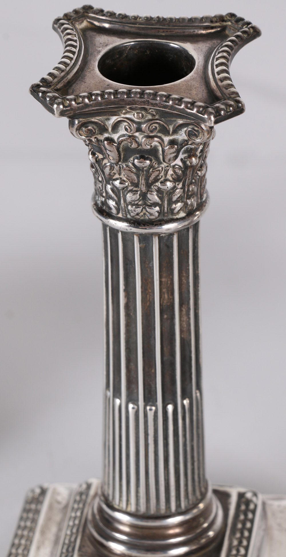 1897 Thomas Bradbury & Sons Weighted Sterling Silver Candlesticks