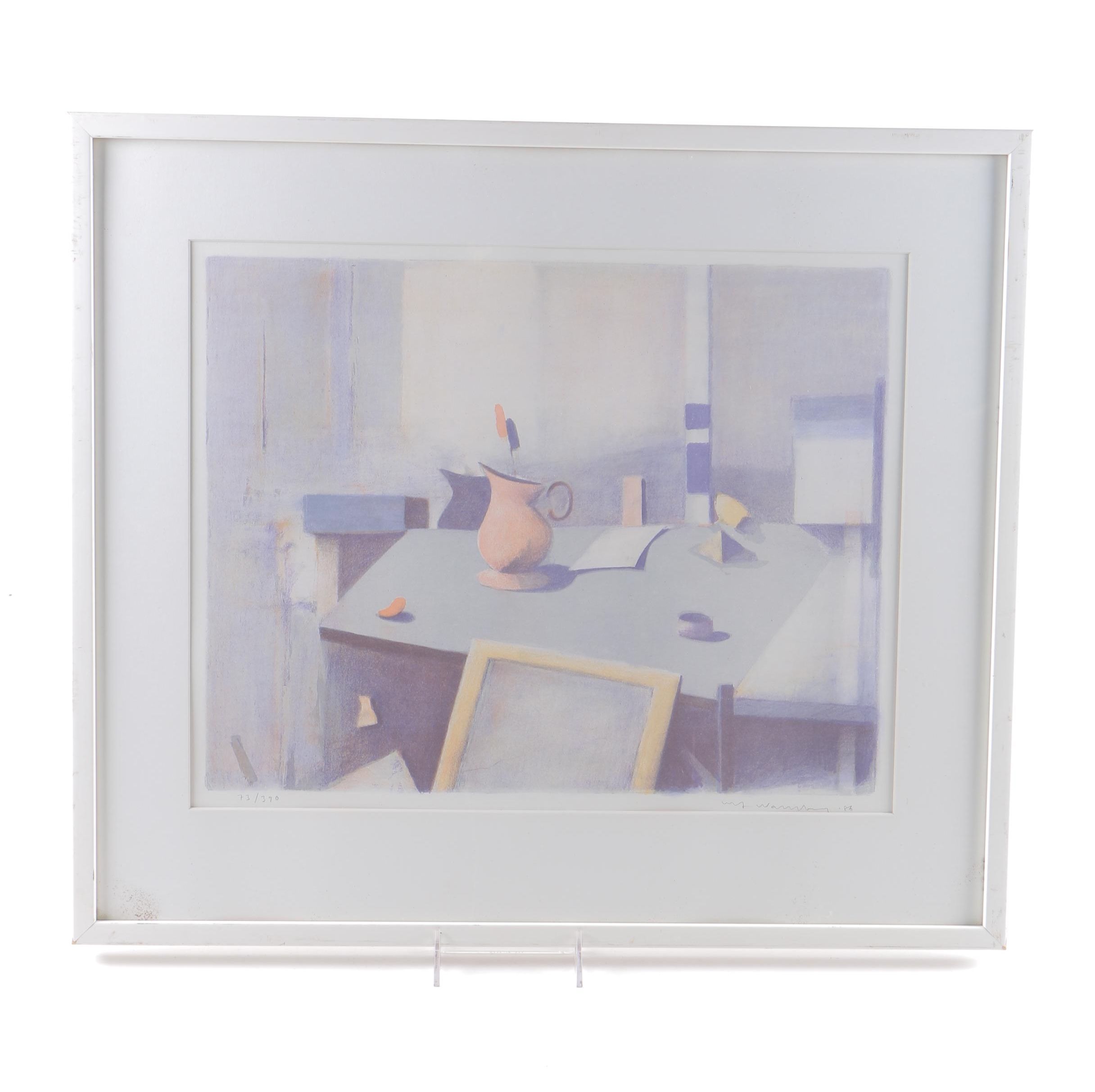 1986 Ulf Wahlberg Limited Edition Serigraph on Paper Still Life