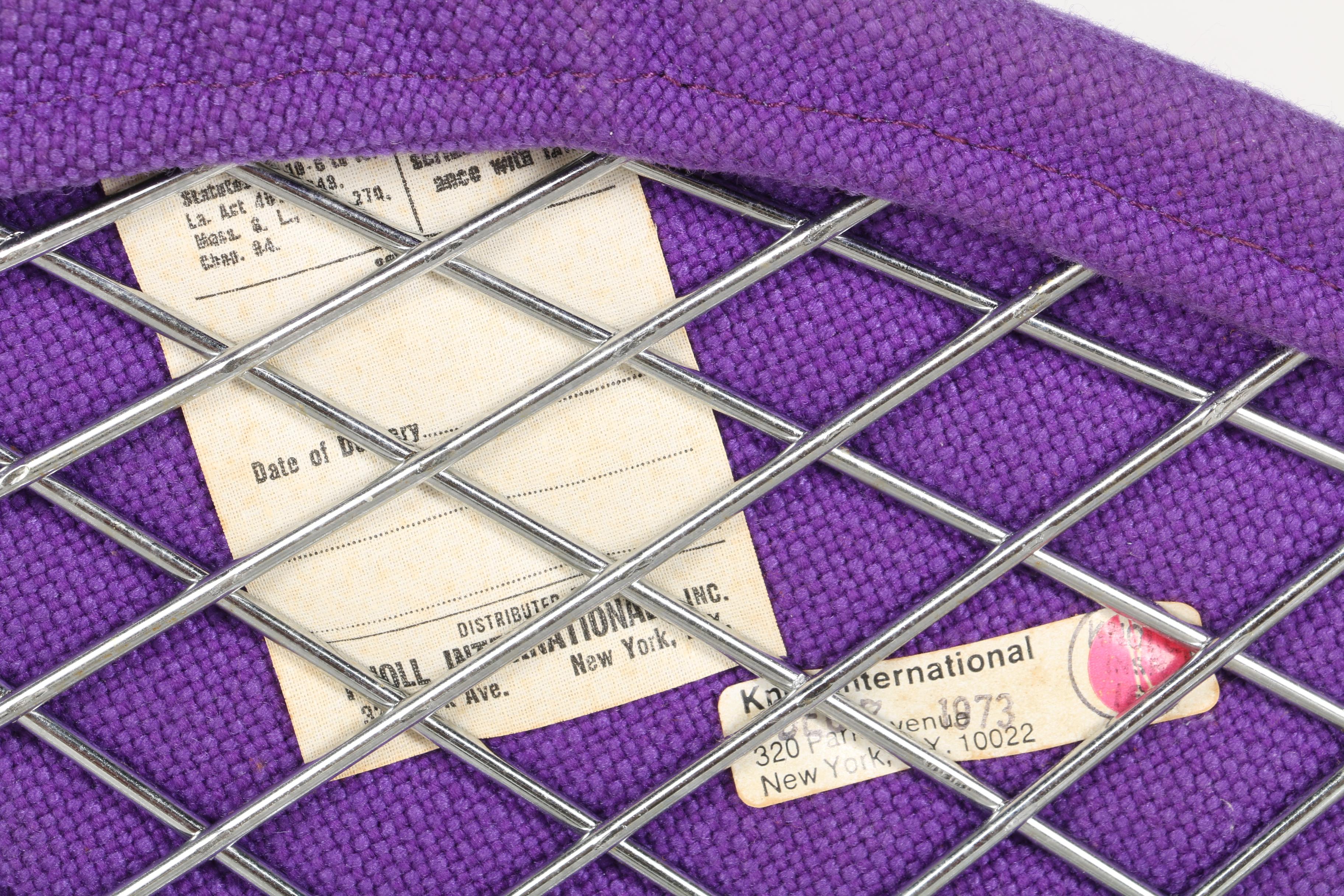 Mid Century Modern Purple "Diamond" Lounge Chair by Harry Bertoia for Knoll