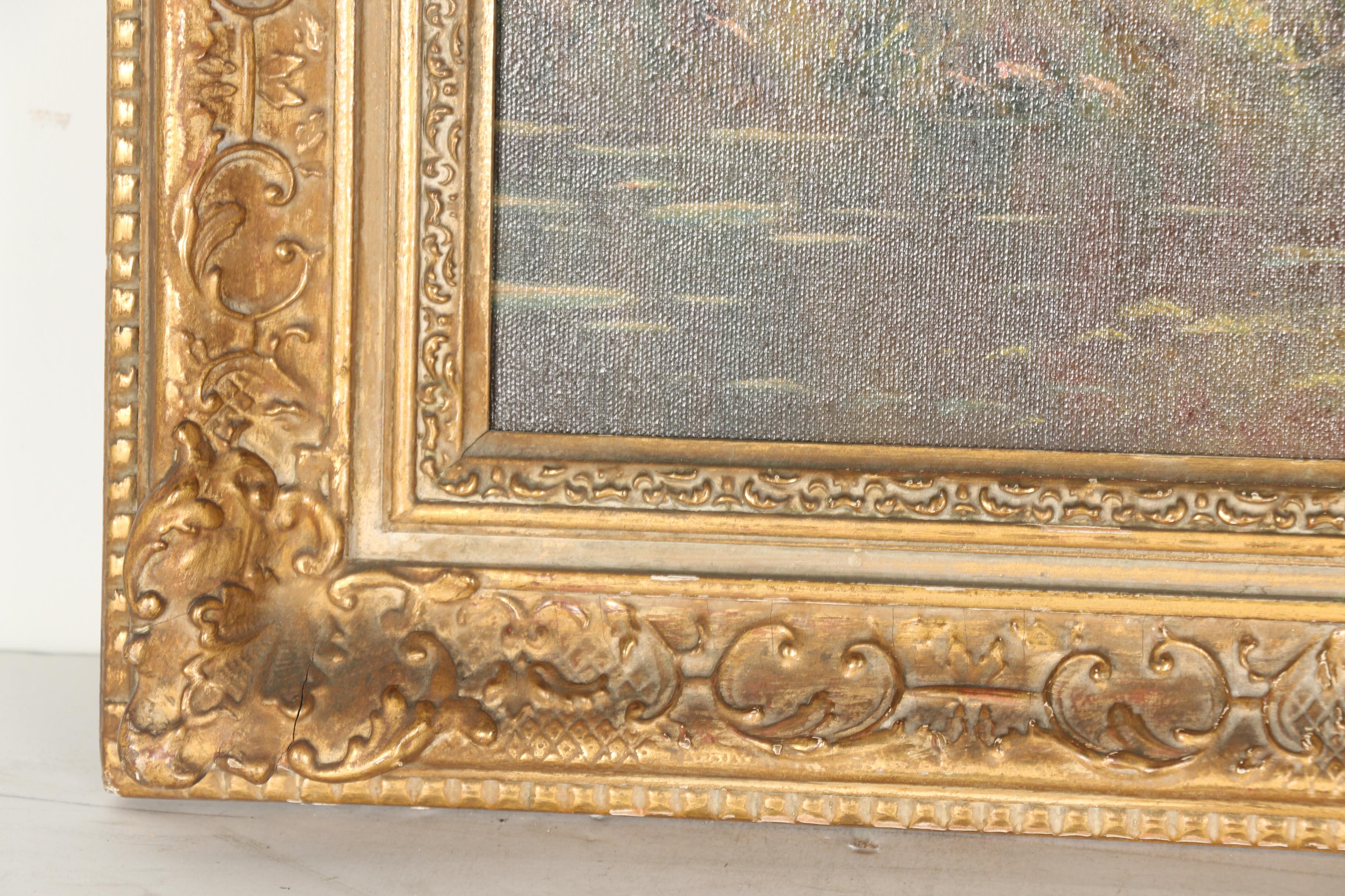 Augustus Spencer Oil Painting on Canvas "Country Cottage"