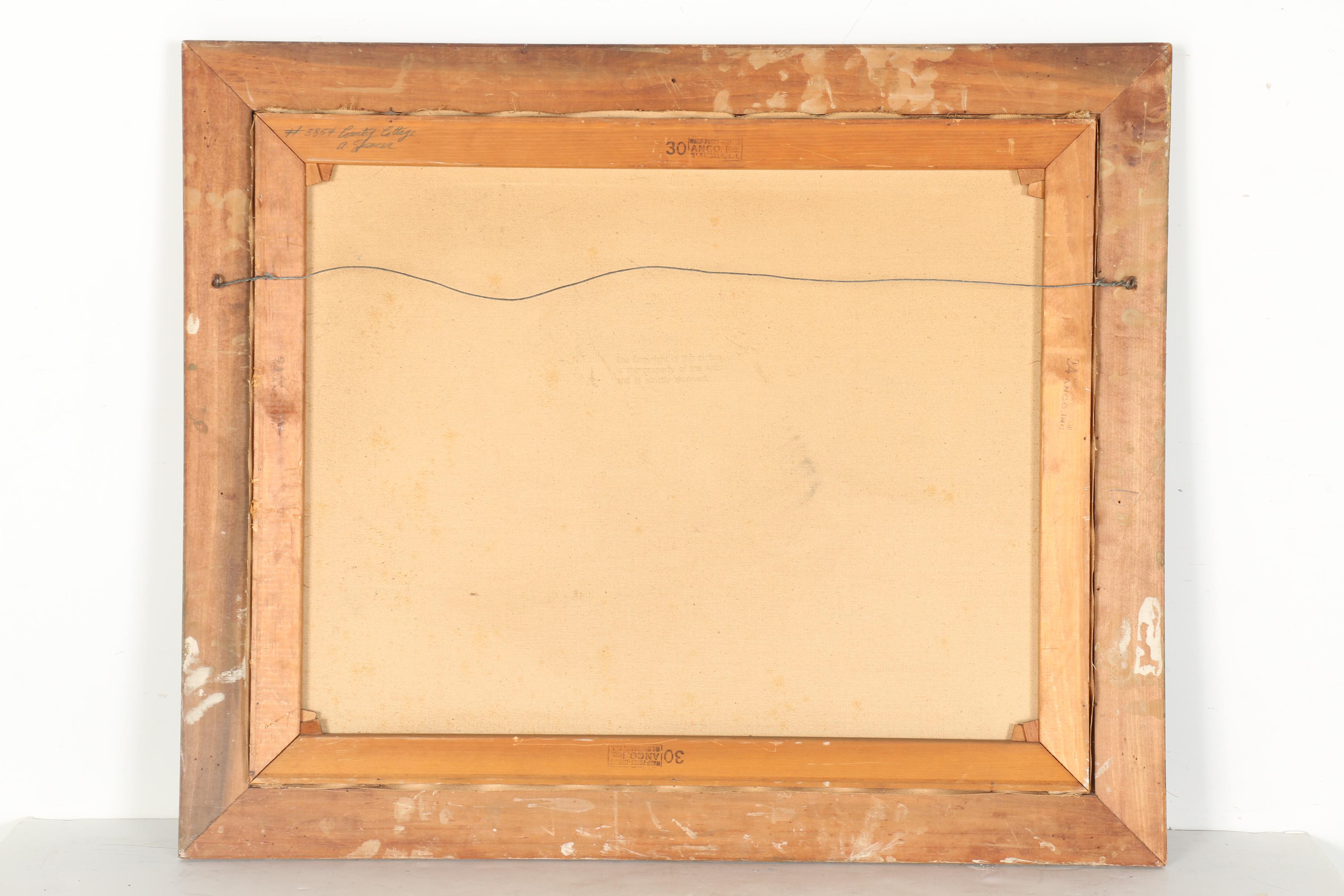 Augustus Spencer Oil Painting on Canvas "Country Cottage"