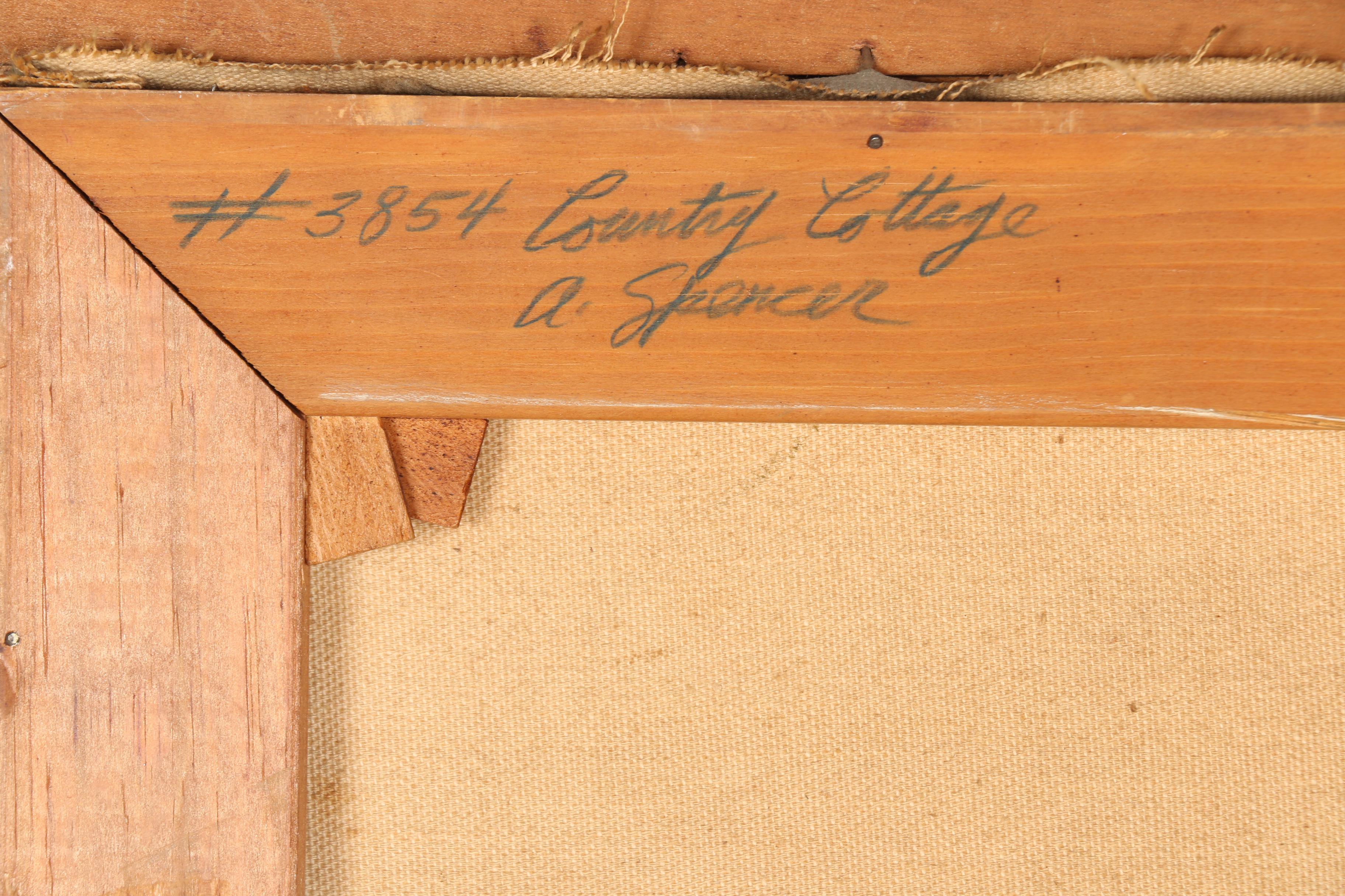 Augustus Spencer Oil Painting on Canvas "Country Cottage"