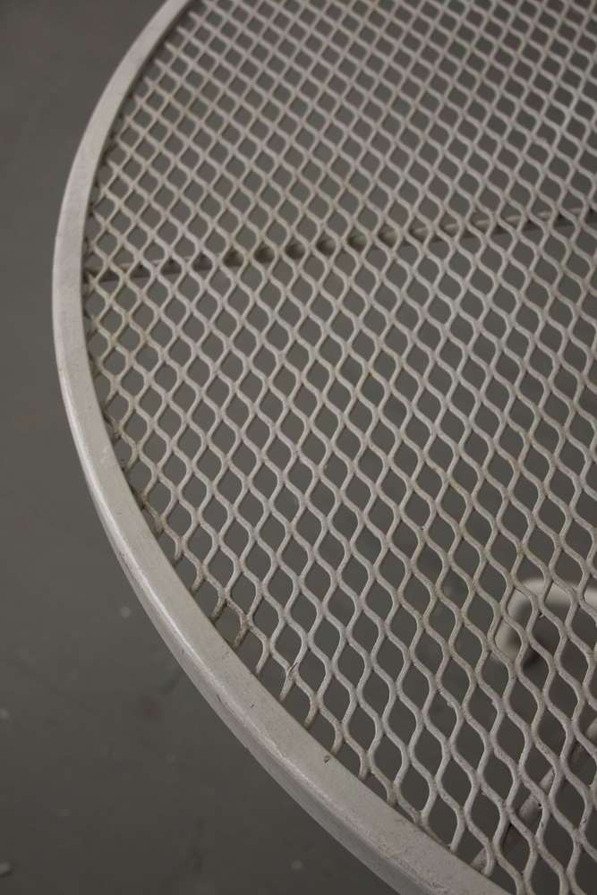 White Metal Patio Table