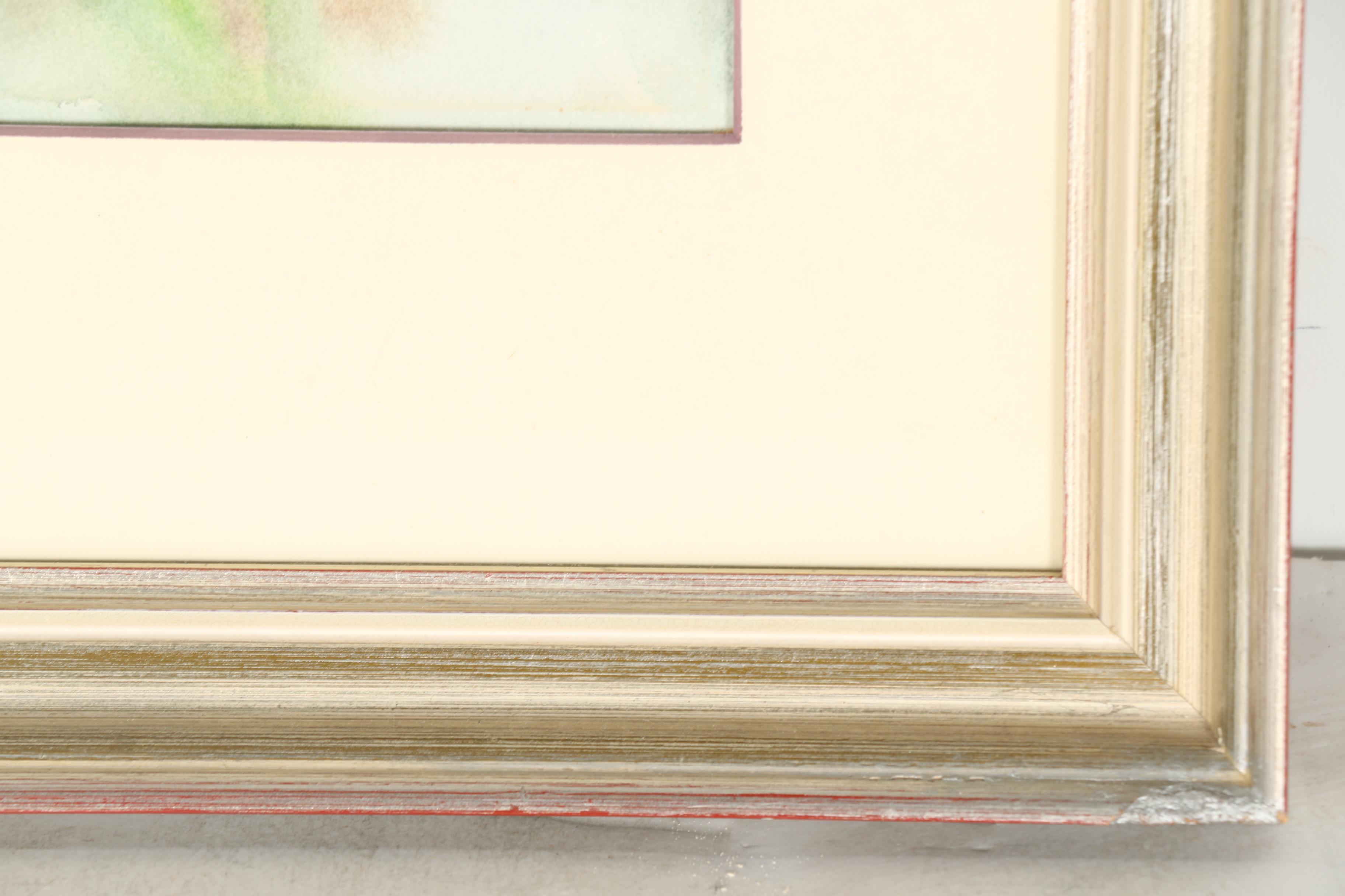 Ernst Springer 1960s Floral Watercolor on Paper