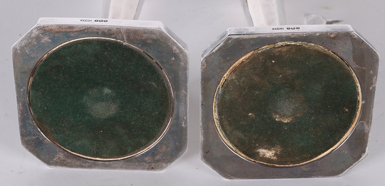 Vintage James Dixon & Sons Weighted Sterling Silver Candlesticks