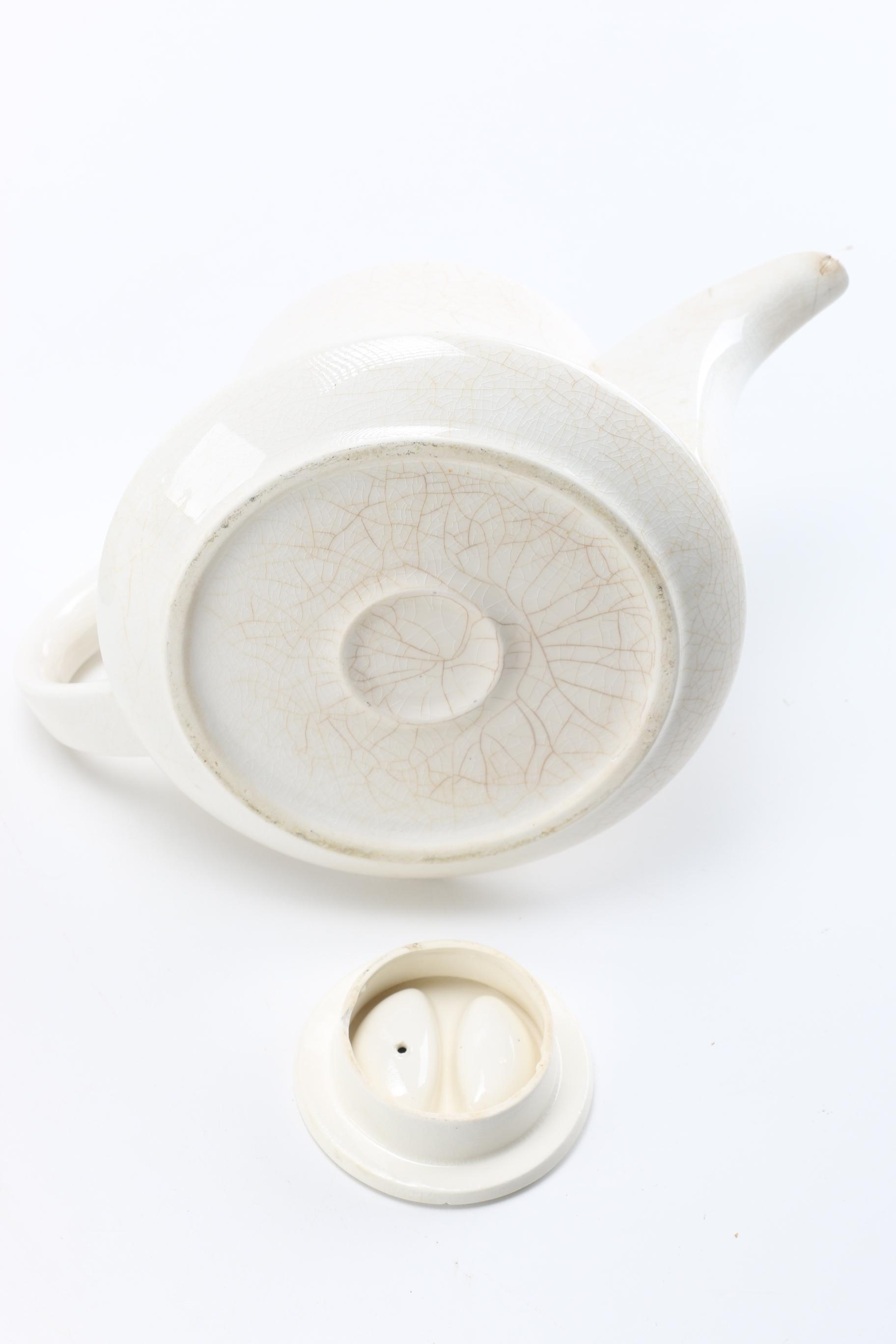 Circa 1970s Ceramic Teapots with Insulated Tea Cozies