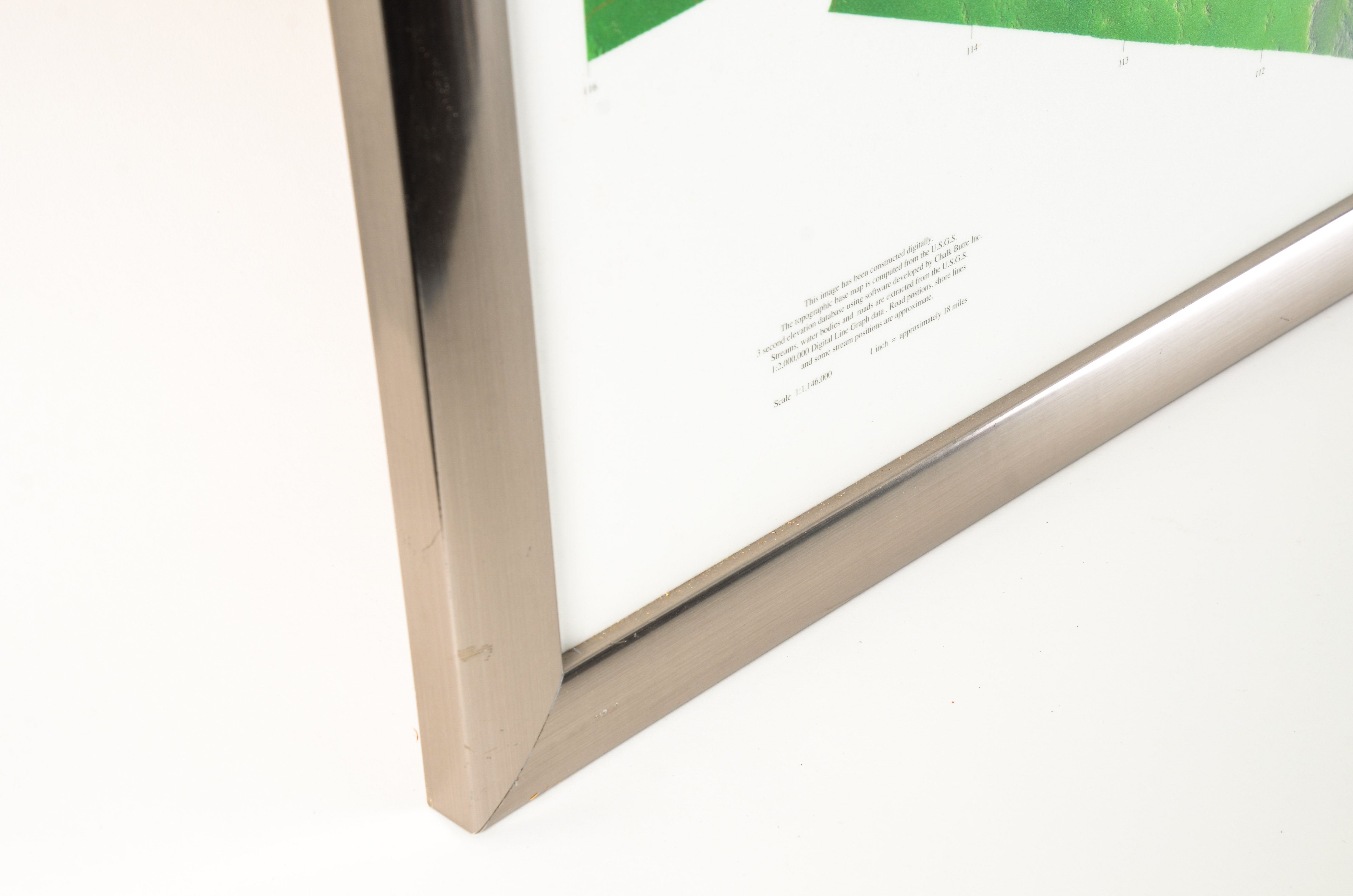 Framed Map of Colorado Drainage