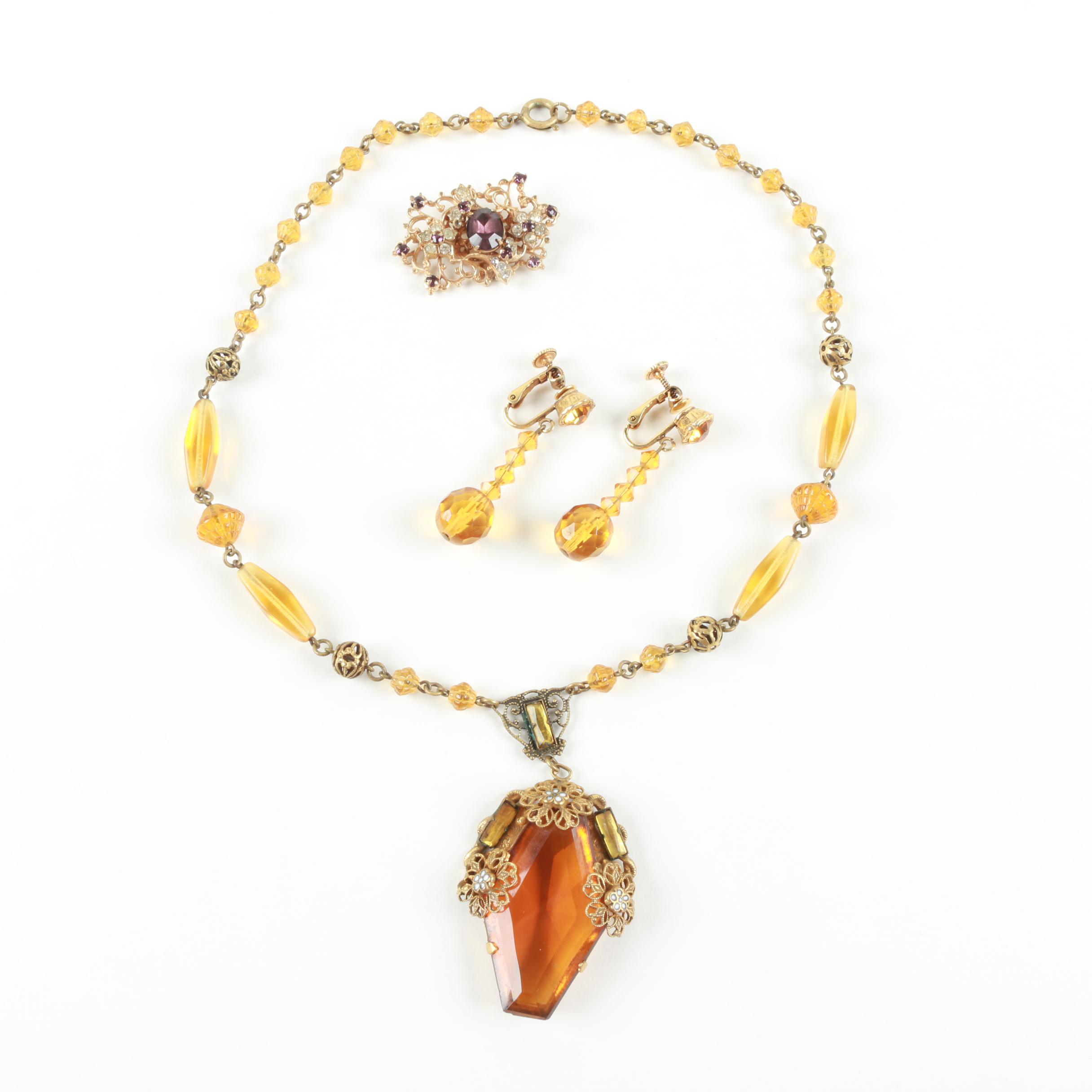 Vintage Beaded and Rhinestone Costume Jewelry