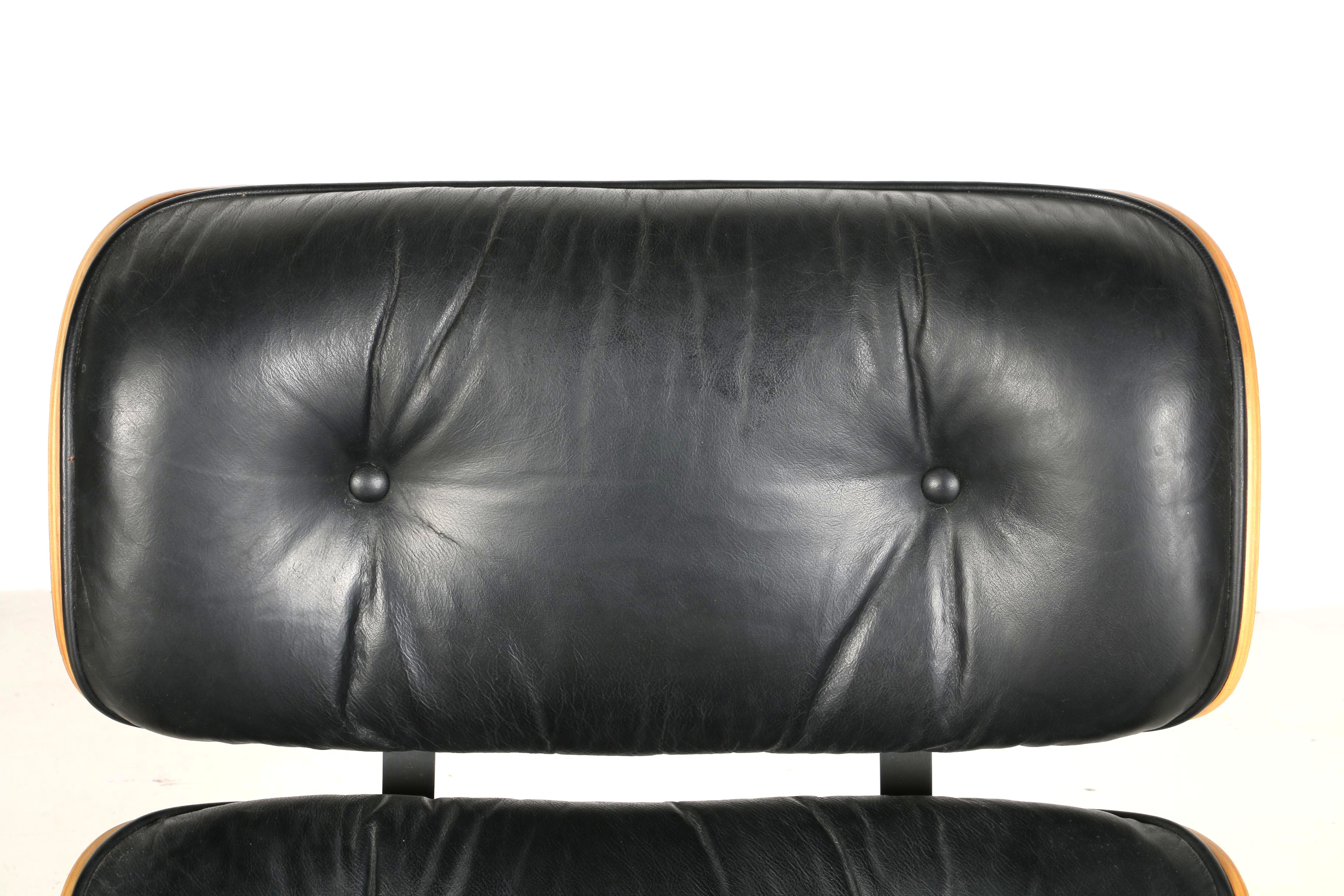 Charles and Ray Eames Leather Chair and Ottoman for Herman Miller