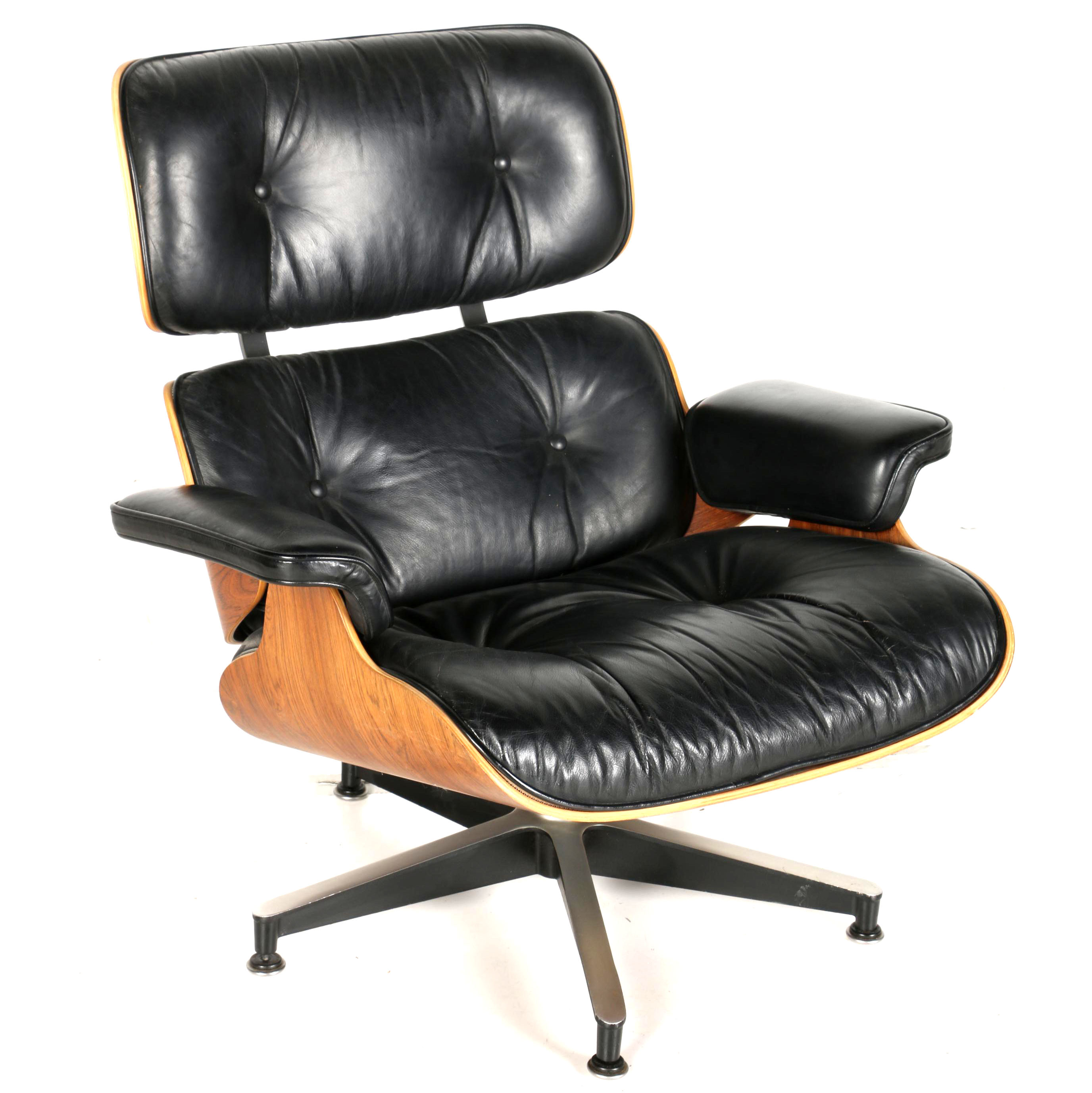Charles and Ray Eames Leather Chair and Ottoman for Herman Miller