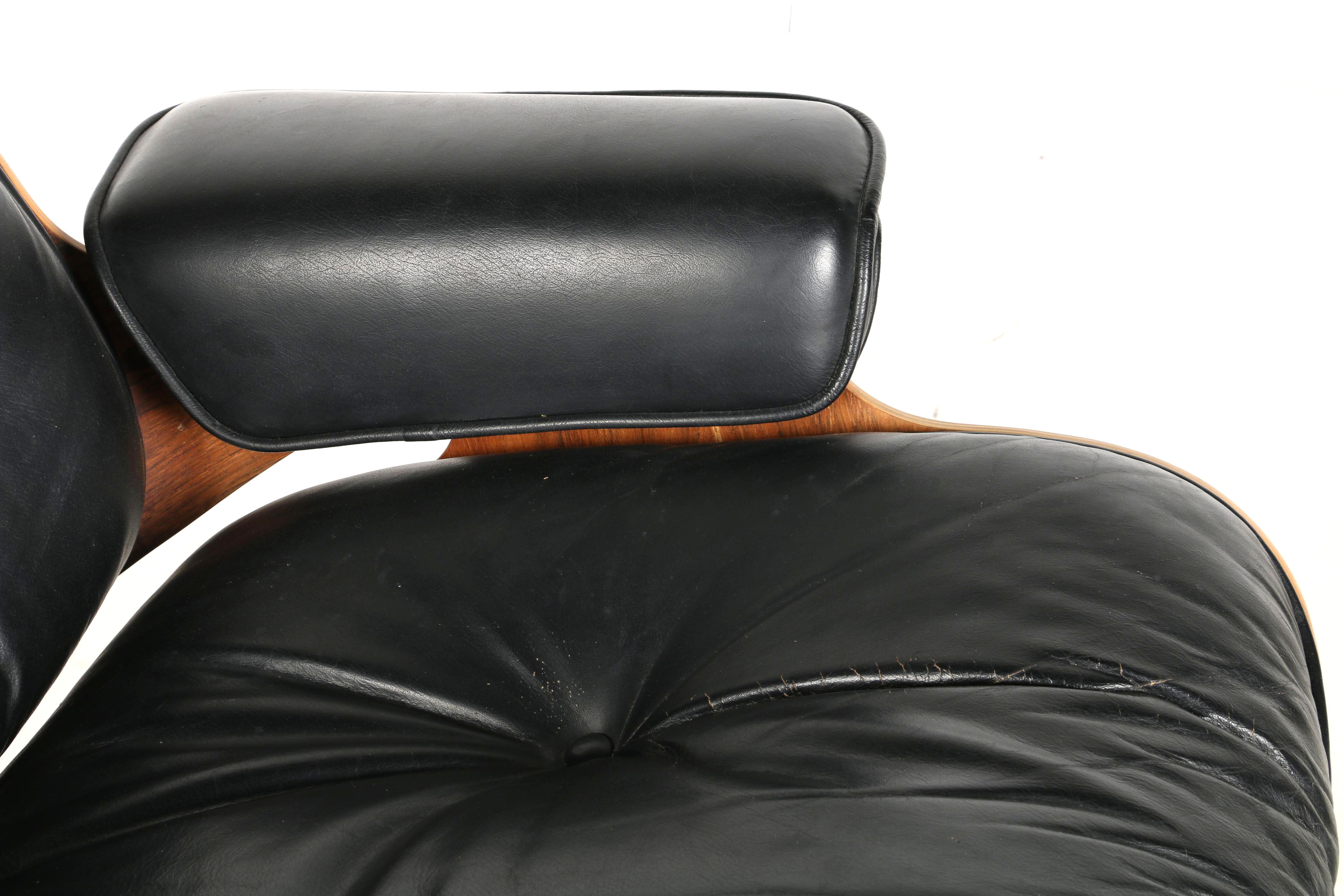 Charles and Ray Eames Leather Chair and Ottoman for Herman Miller