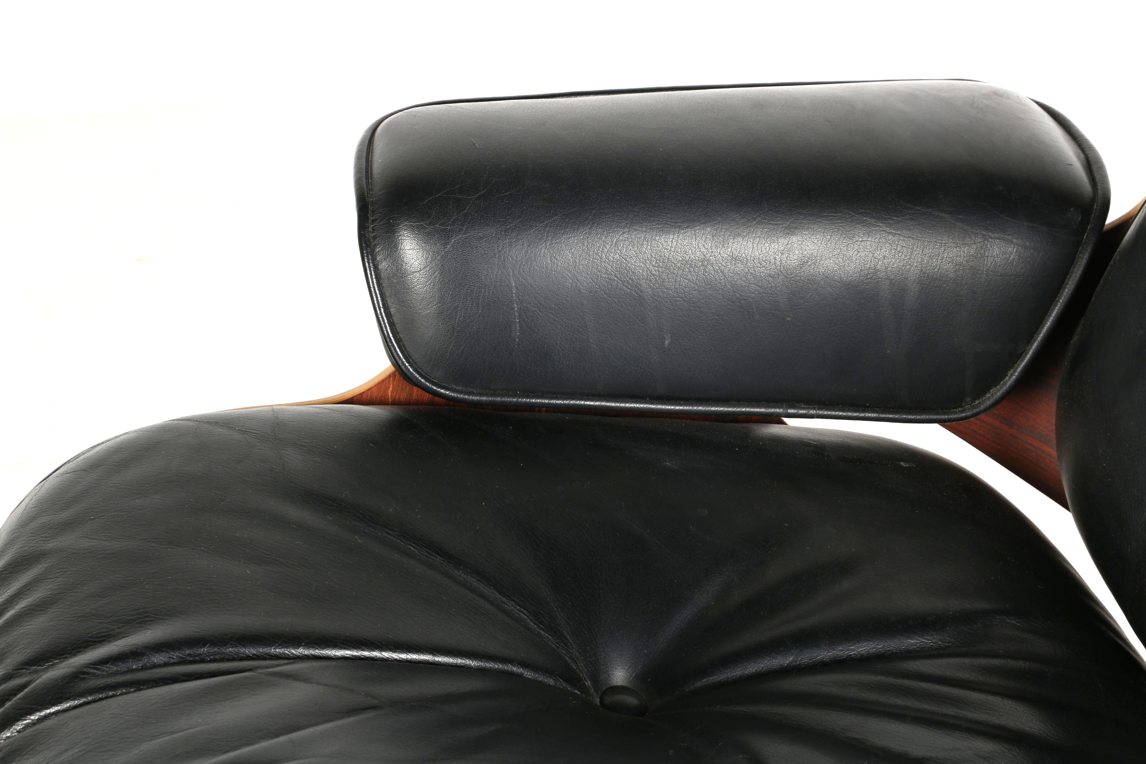 Charles and Ray Eames Leather Chair and Ottoman for Herman Miller