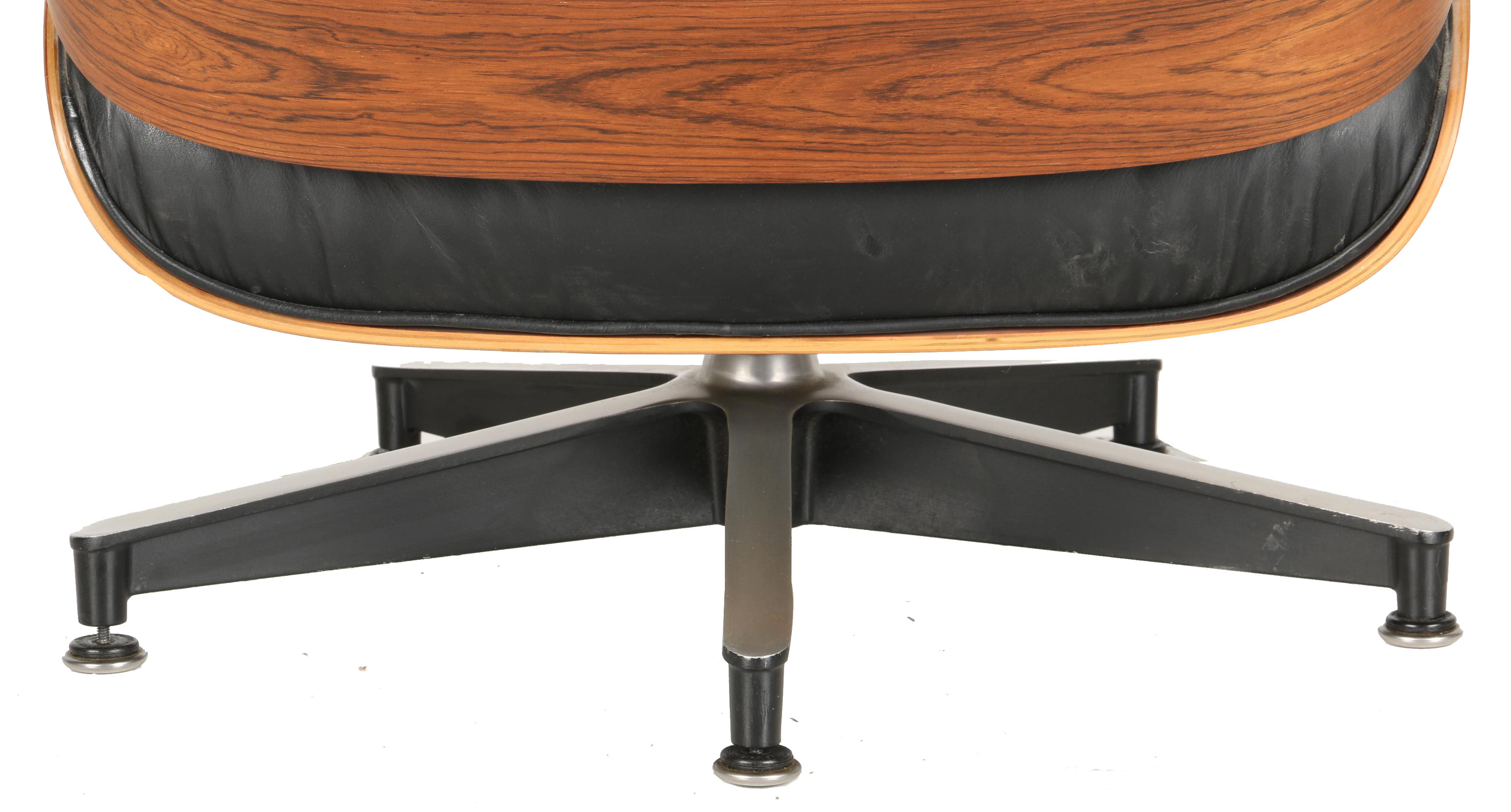 Charles and Ray Eames Leather Chair and Ottoman for Herman Miller