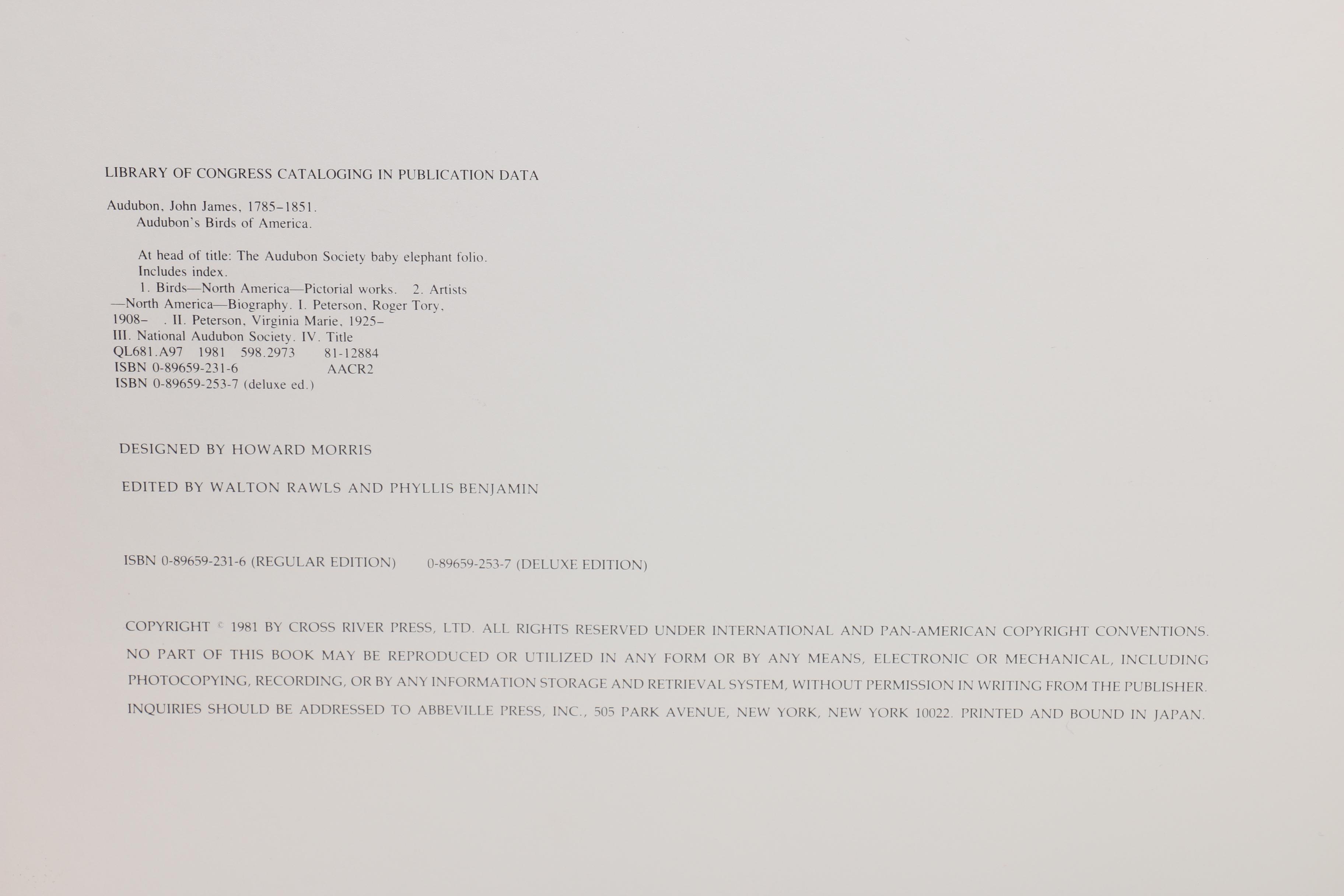 1981 “Audubon's Birds of America” by Roger Tory Peterson & Virginia Marie Peterson