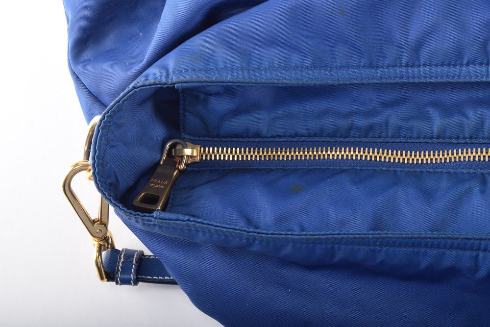 Prada Blue Nylon Extra Large Tote