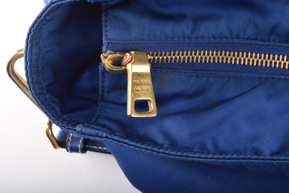 Prada Blue Nylon Extra Large Tote