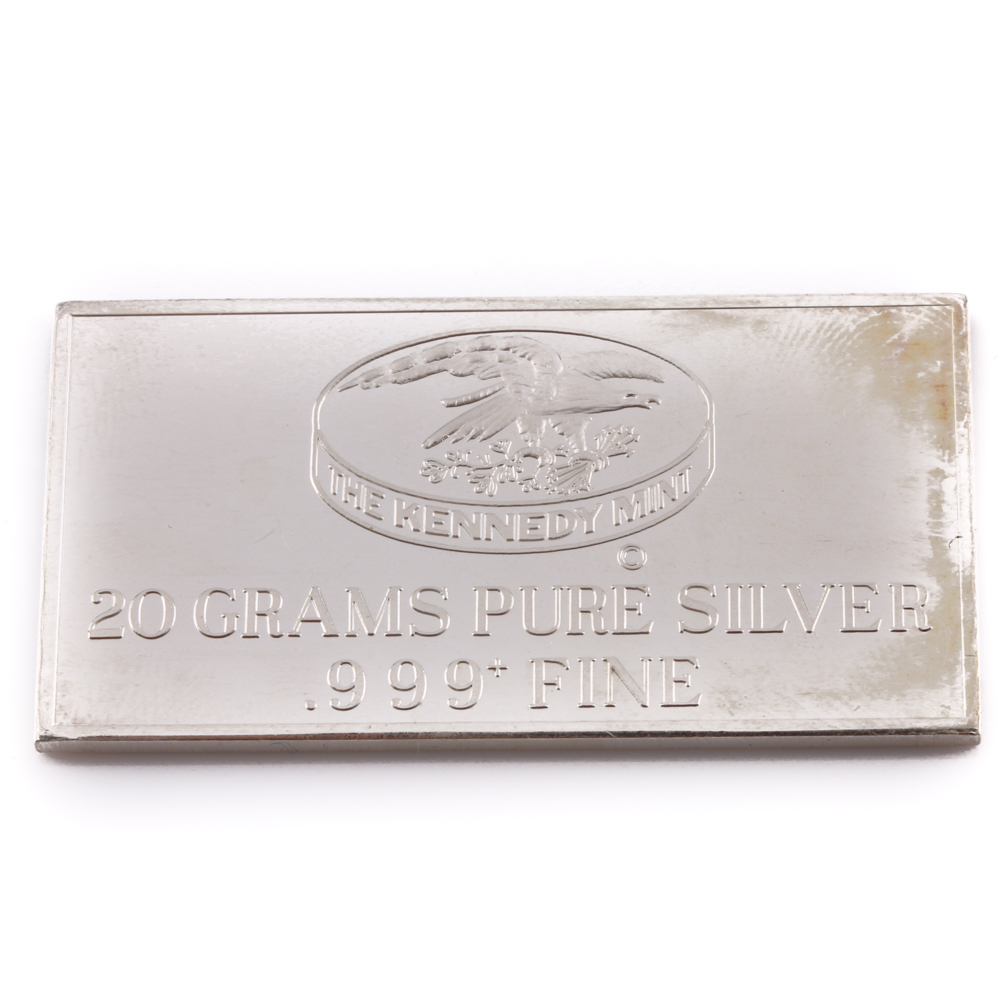 Silver Bar and a German Silver Coin