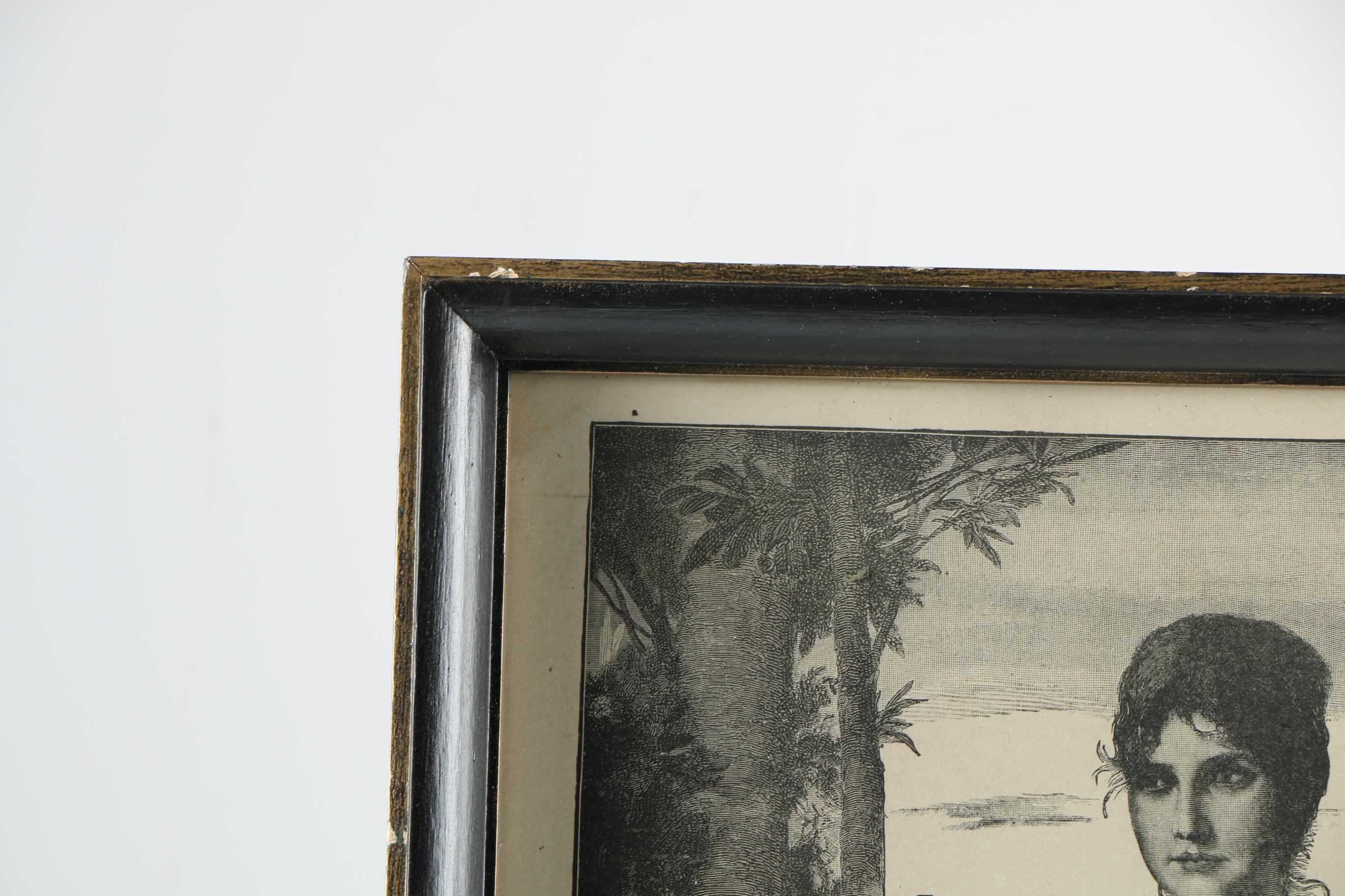 Engraving "The Muse Urania" and Lithograph "The Lute Player"