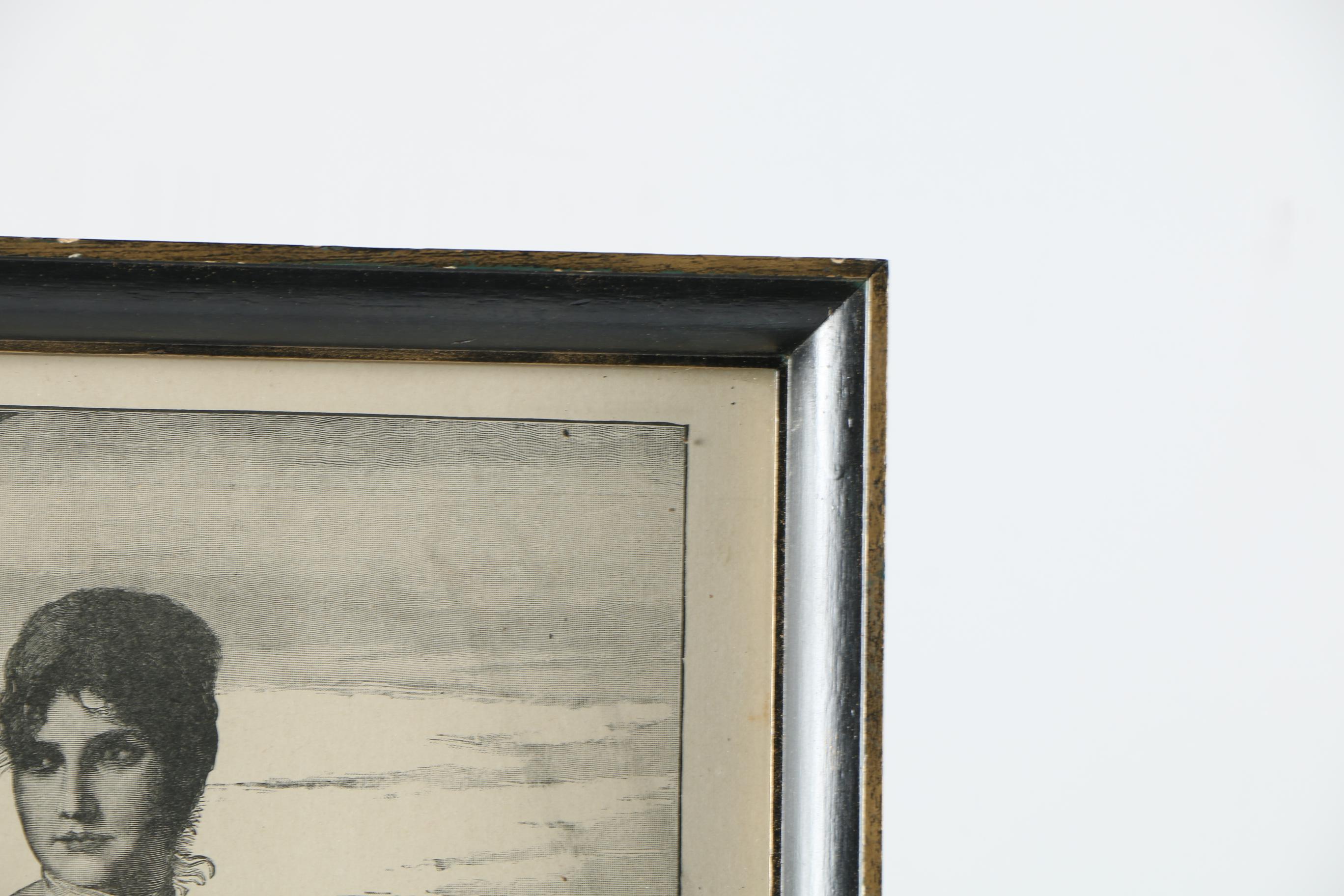 Engraving "The Muse Urania" and Lithograph "The Lute Player"