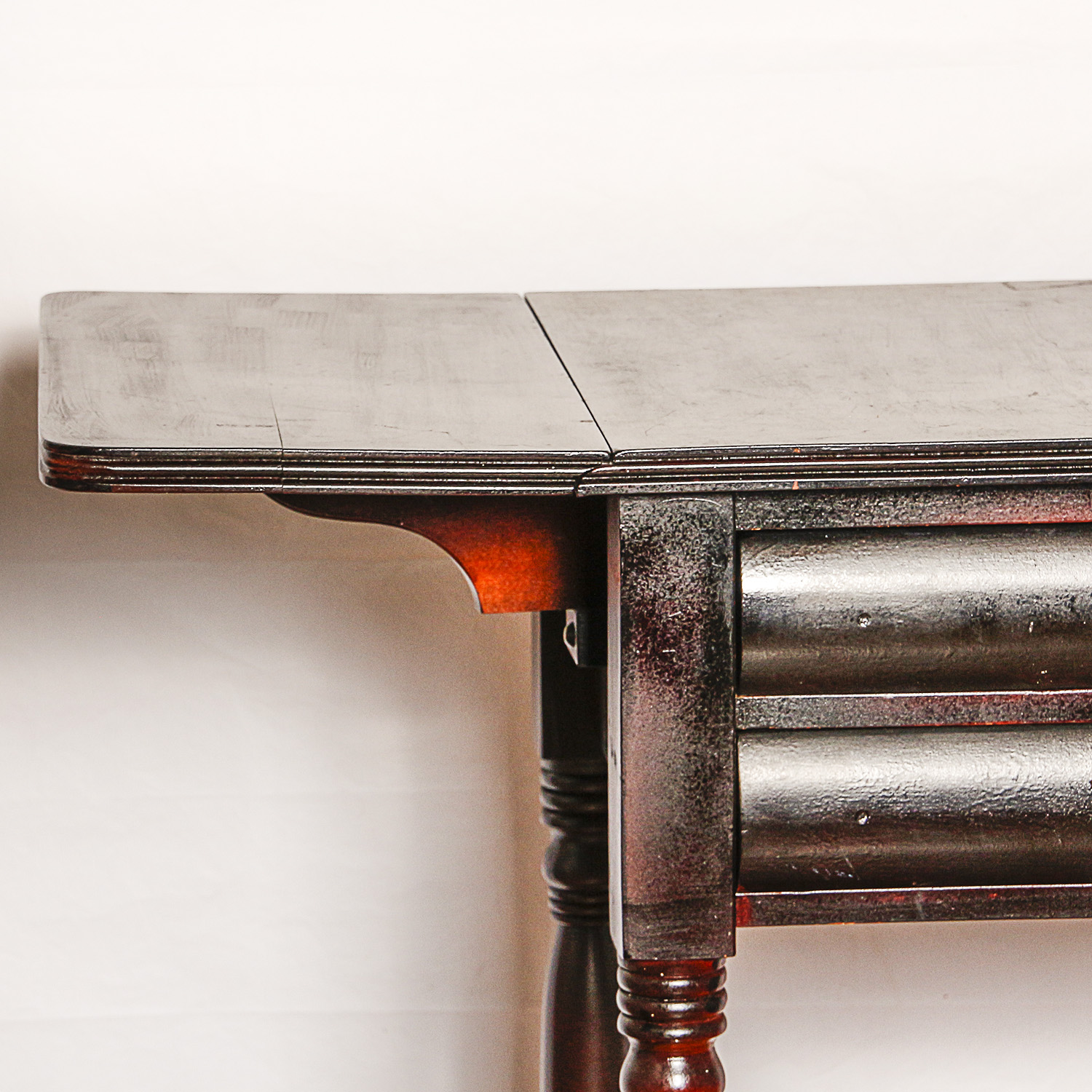 Vintage Sheraton Style Two-Drawer Work Table