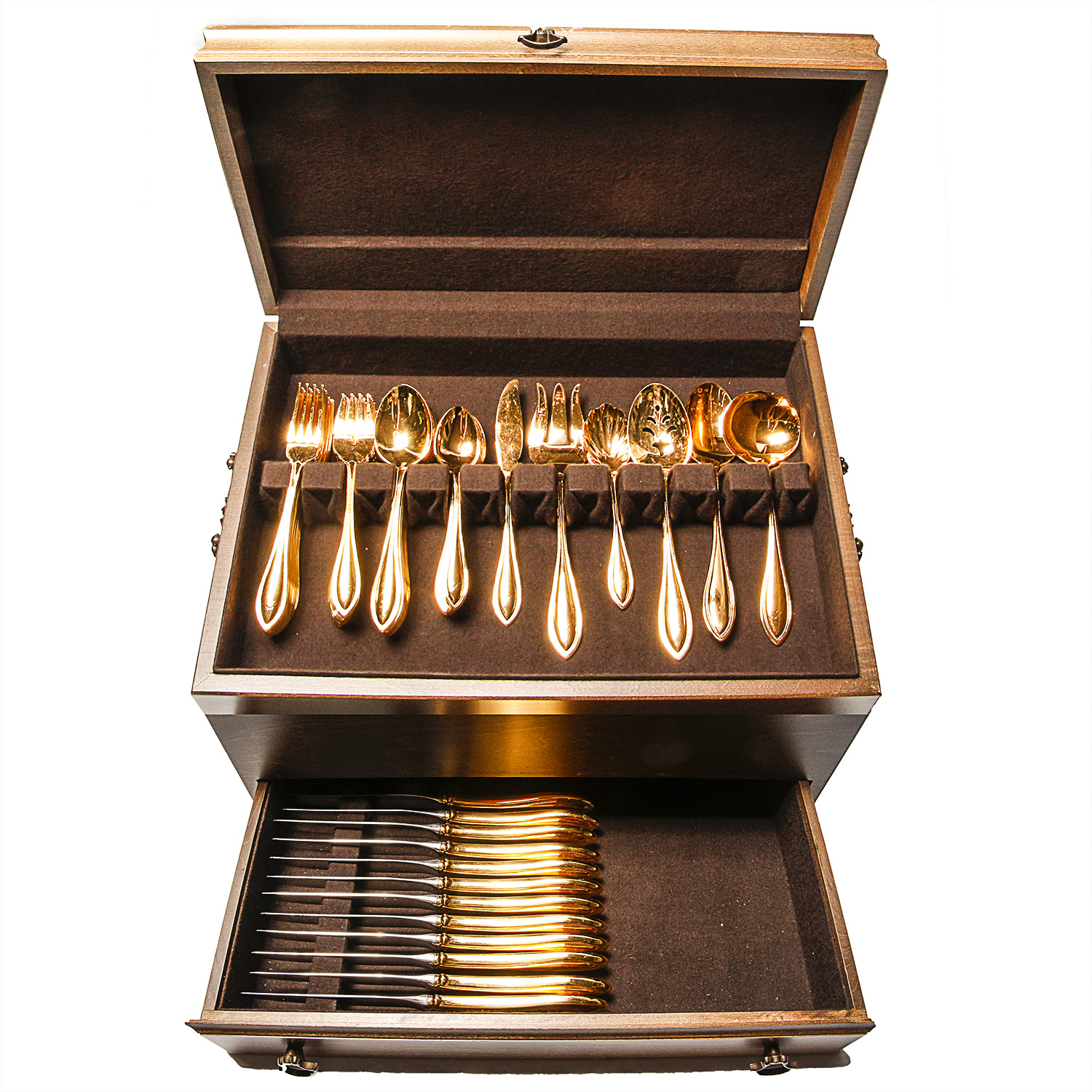 Set of Oneida Gold Plated Flatware