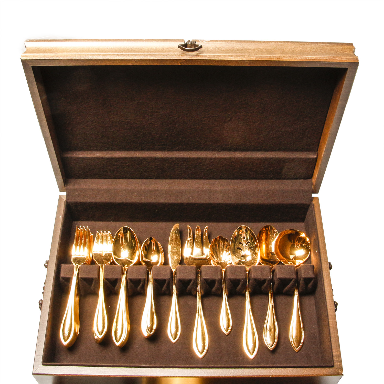 Set of Oneida Gold Plated Flatware