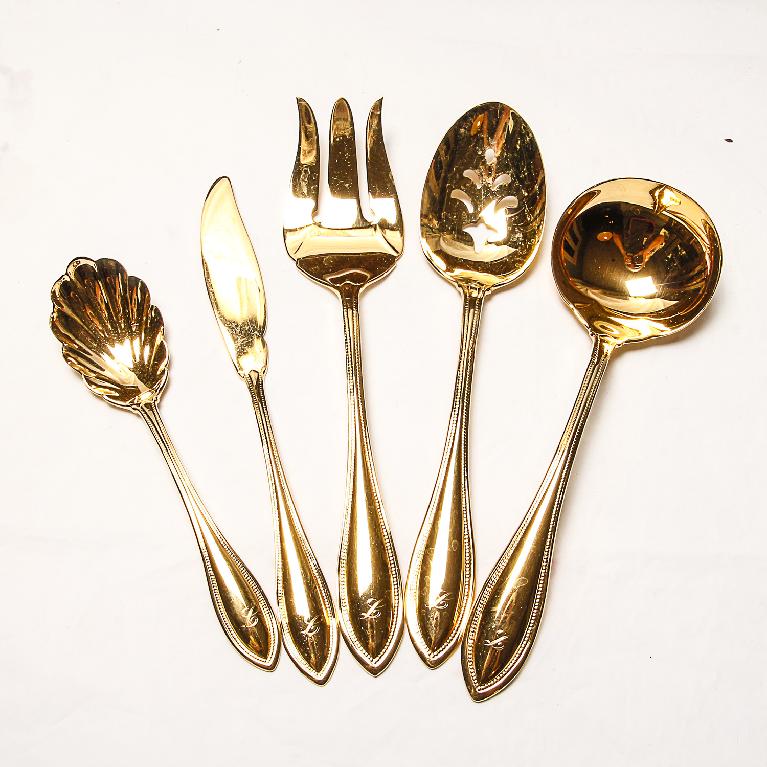 Set of Oneida Gold Plated Flatware
