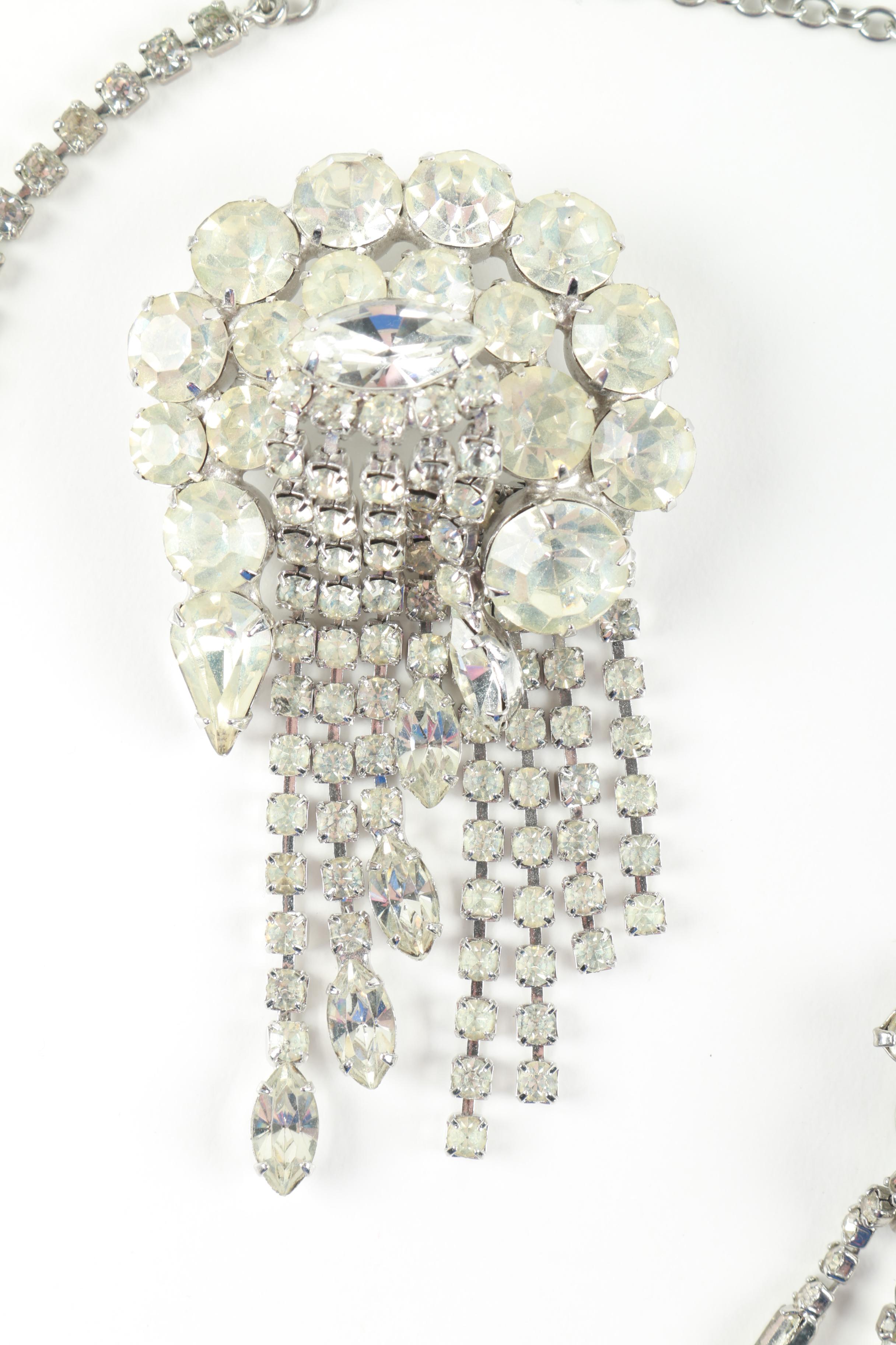 Vintage Rhinestone Jewelry Including Kramer