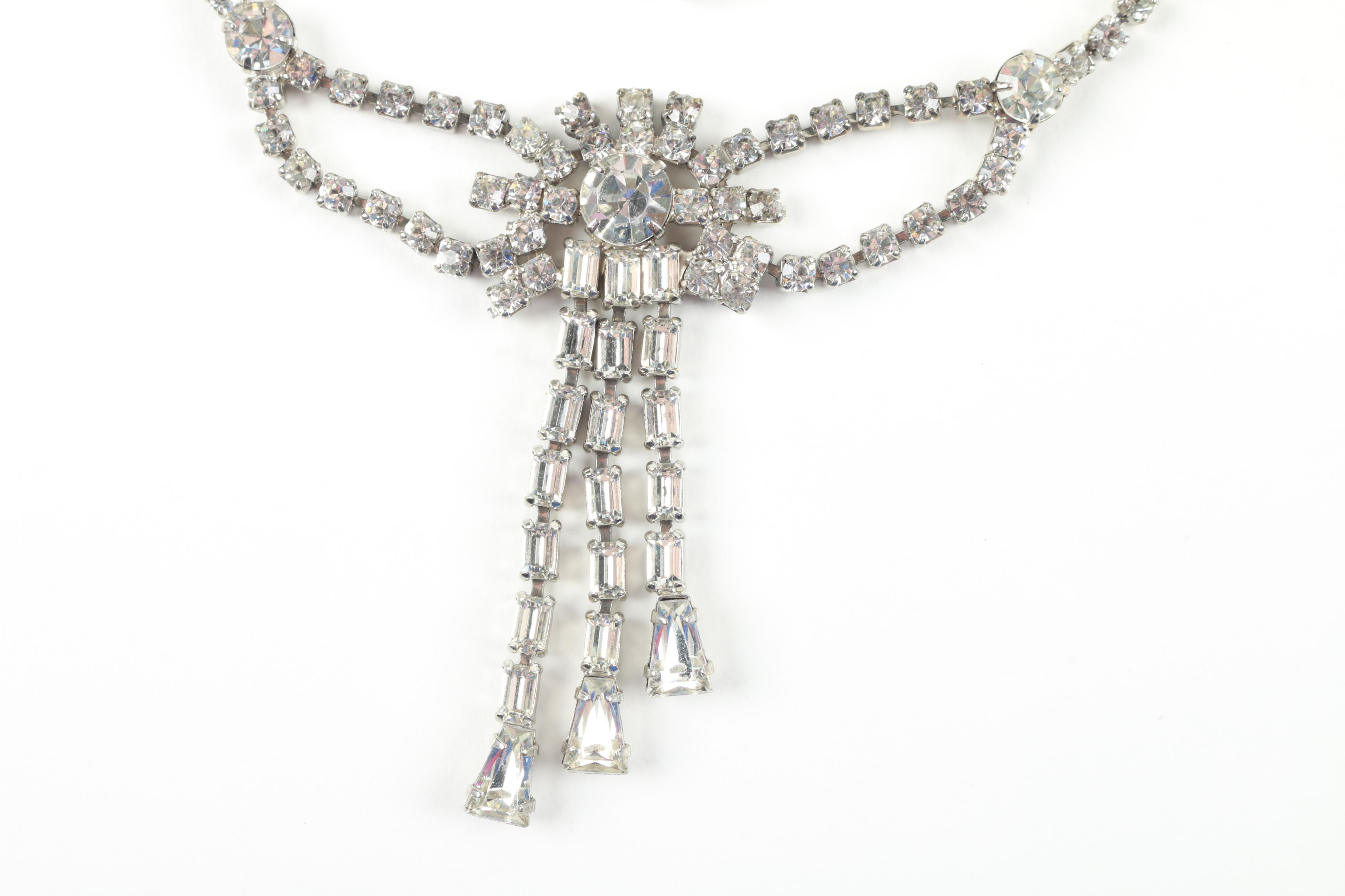 Vintage Rhinestone Jewelry Including Kramer