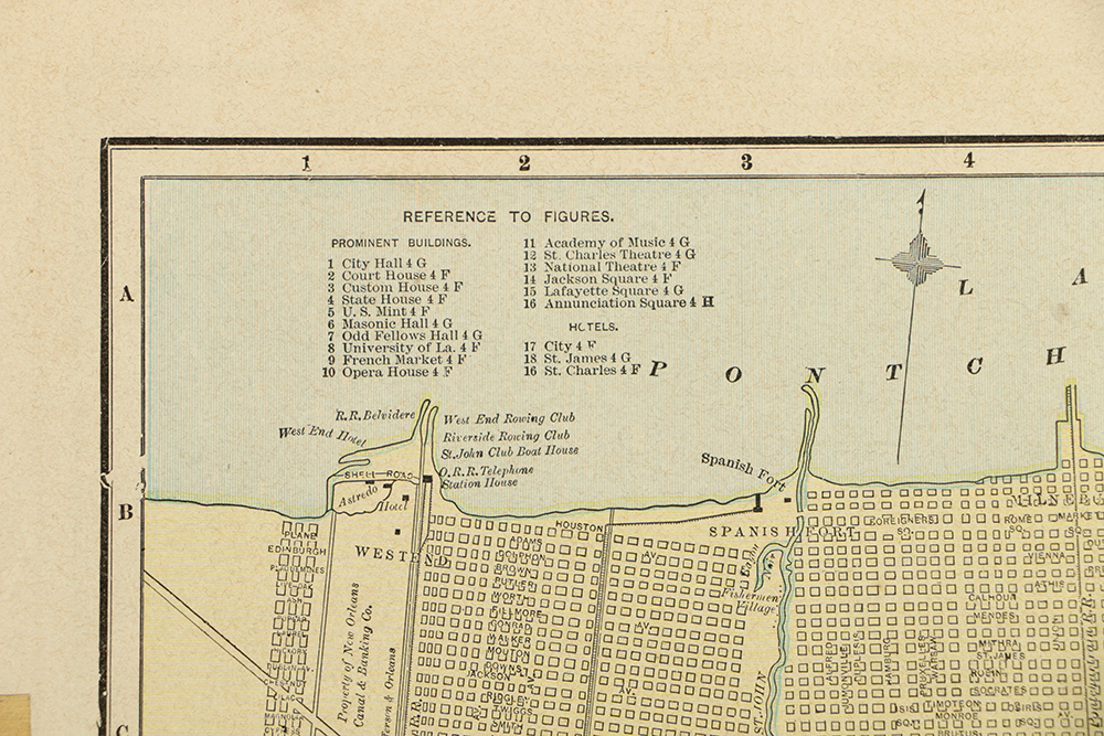 Late 19th Century Double-Sided Map of Atlanta and New Orleans
