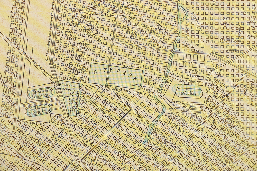 Late 19th Century Double-Sided Map of Atlanta and New Orleans
