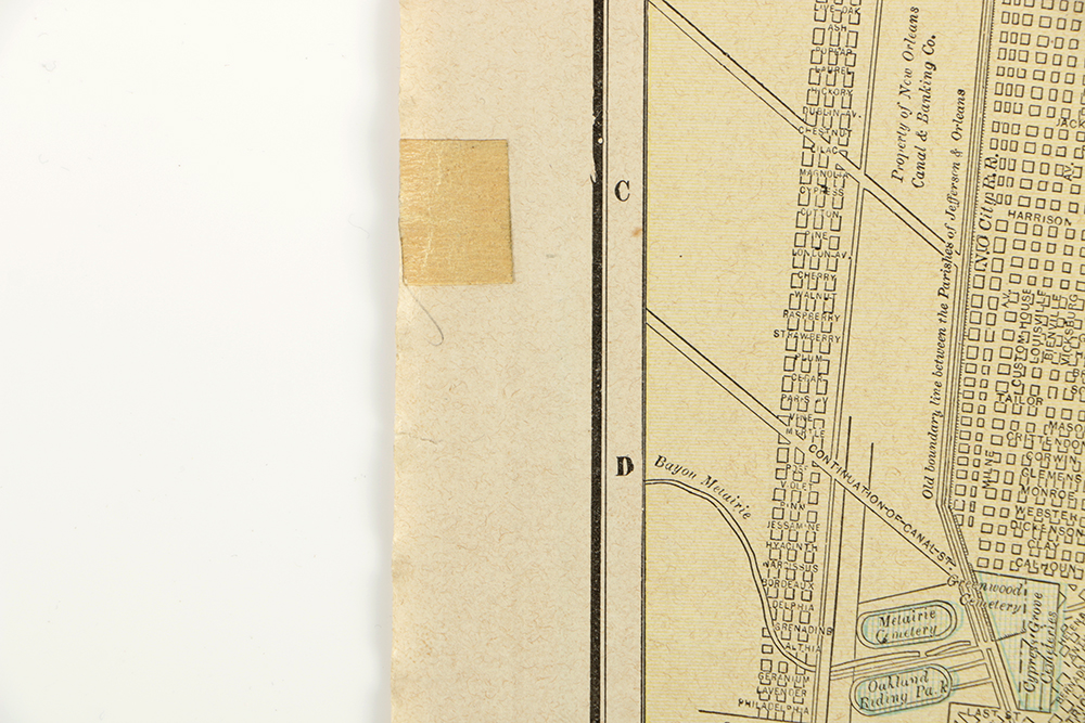 Late 19th Century Double-Sided Map of Atlanta and New Orleans