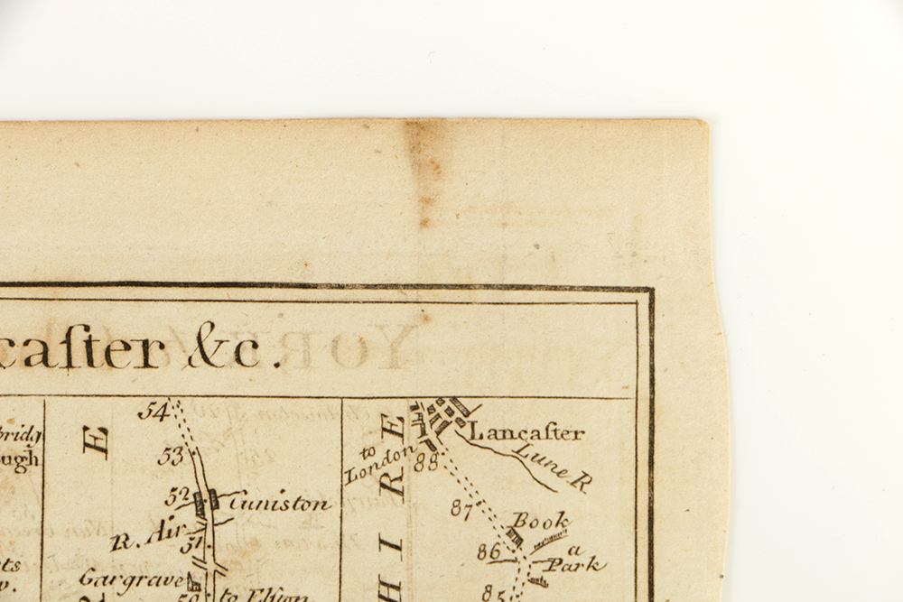 Antique Map of Roads from York by Thomas Bowen