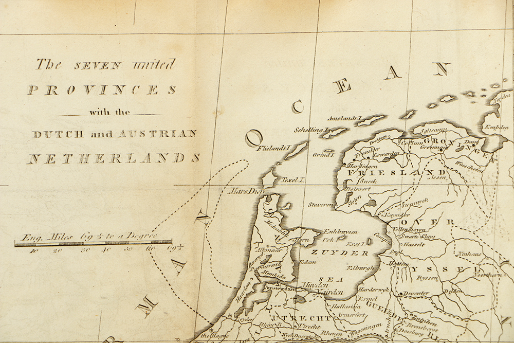 Antique Map of the Seven United Provinces with the Dutch and Austrian Netherlands