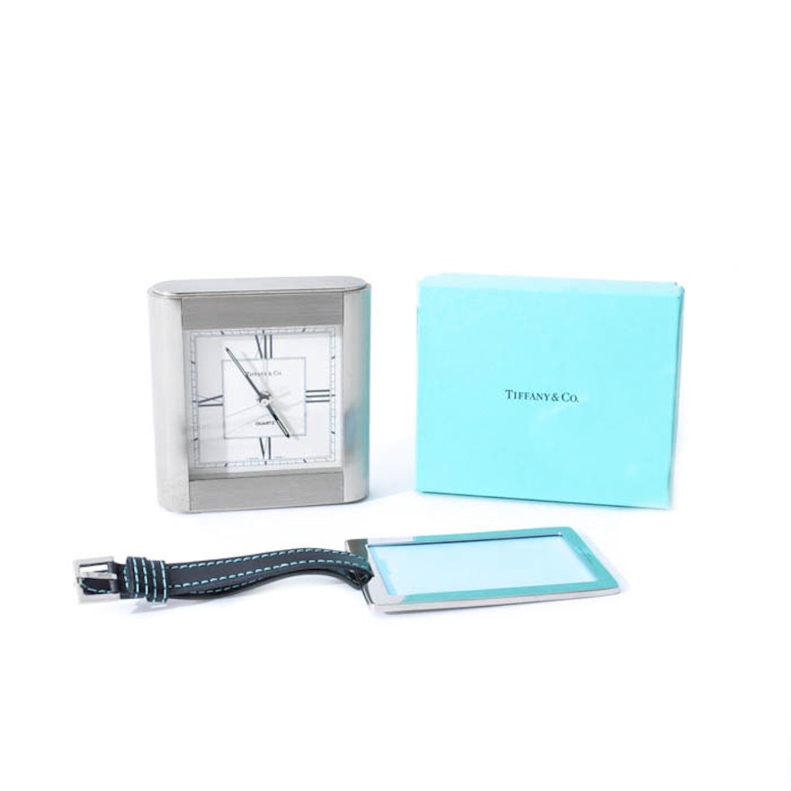 Tiffany & Co. Million Miler Luggage Tag and Clock