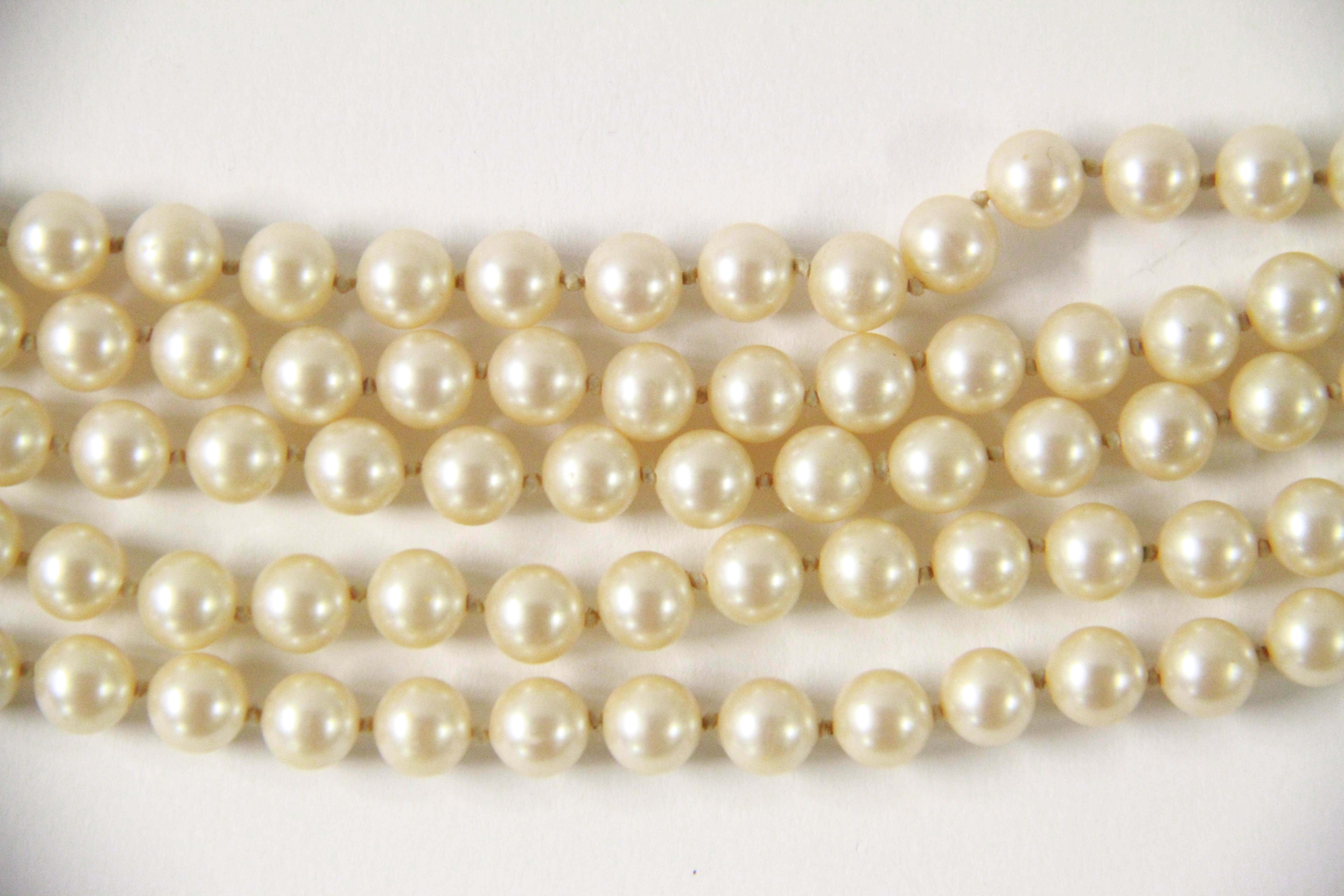 Carolee Five-Strand Costume Pearl Bracelet