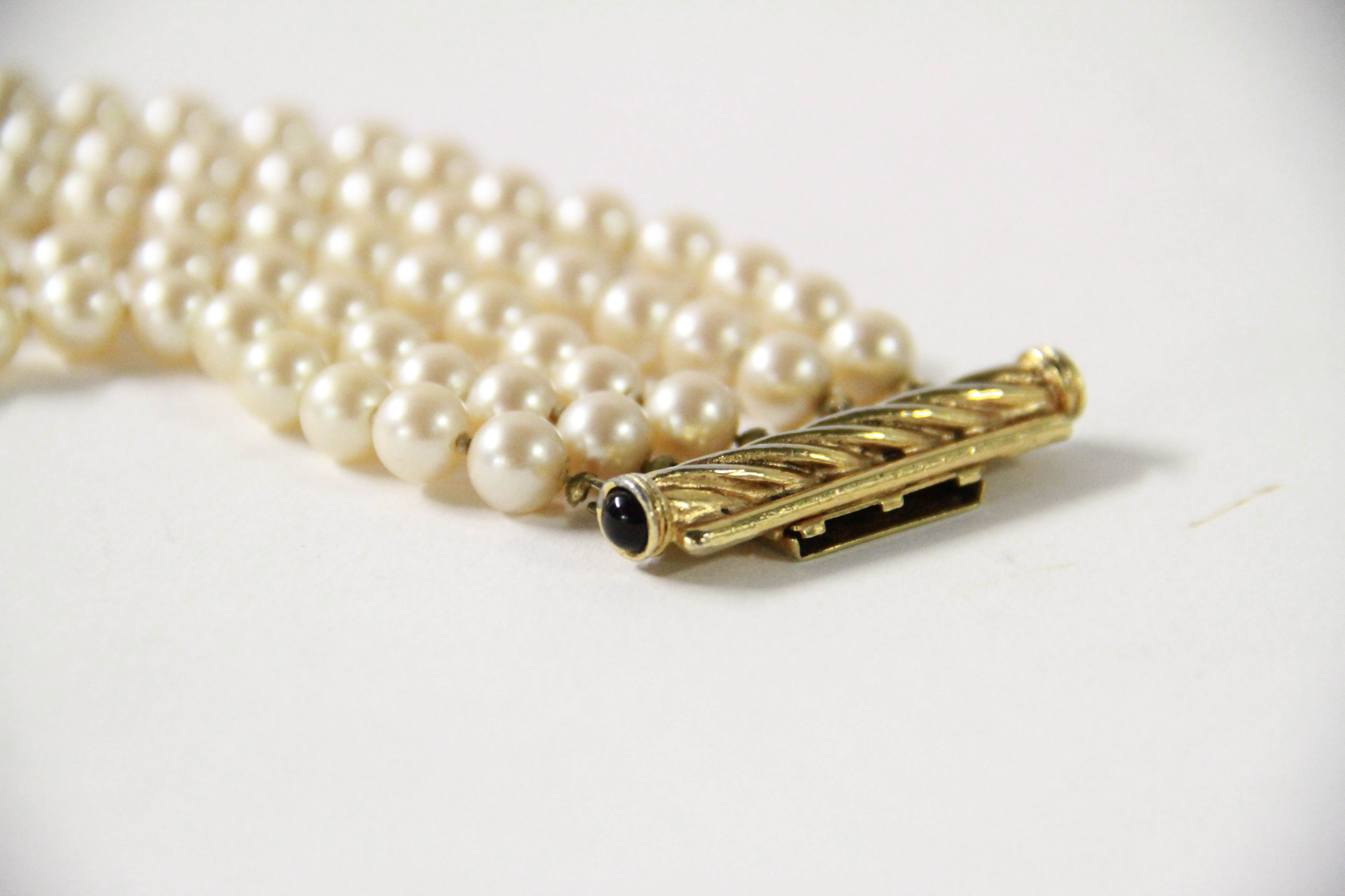 Carolee Five-Strand Costume Pearl Bracelet