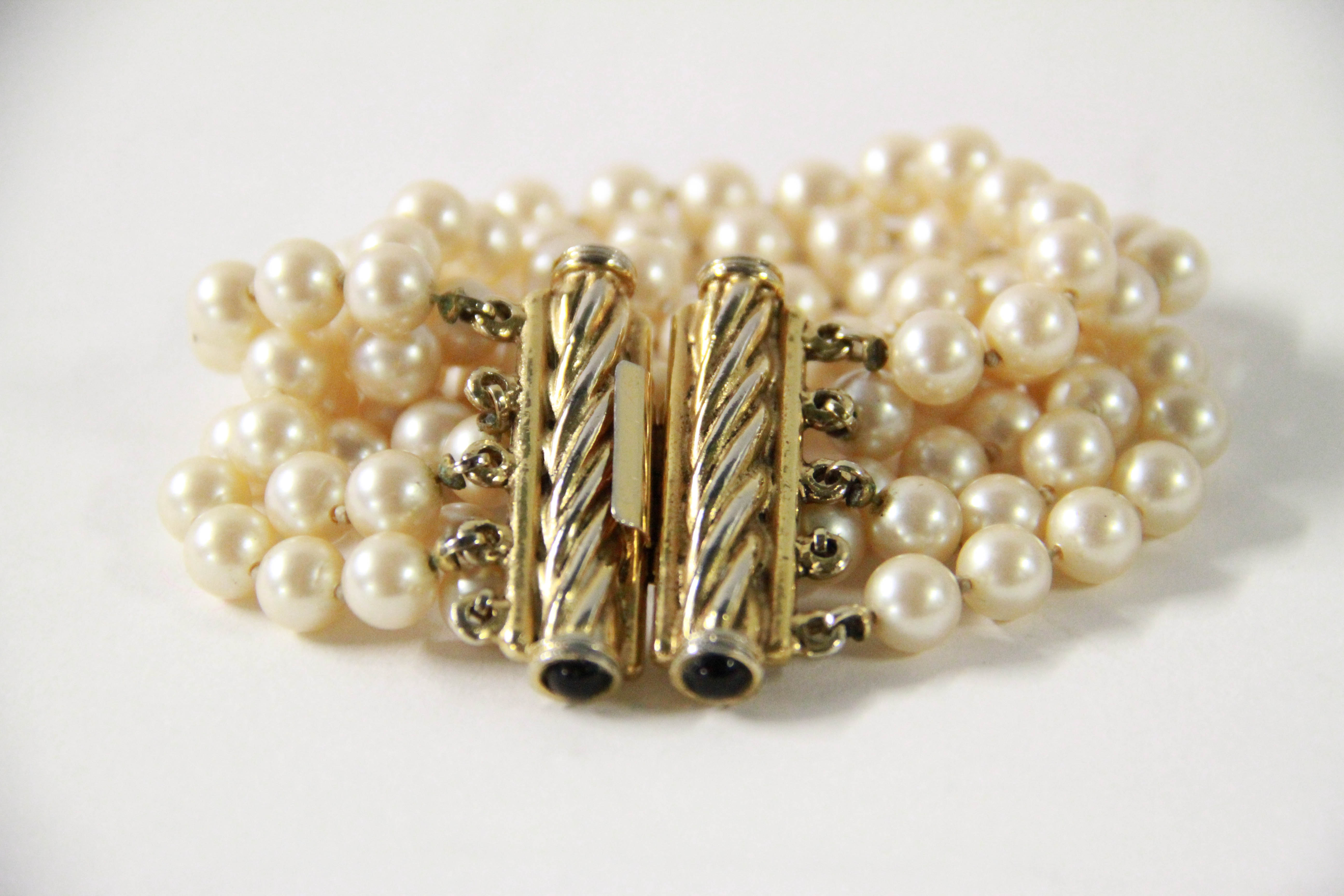 Carolee Five-Strand Costume Pearl Bracelet