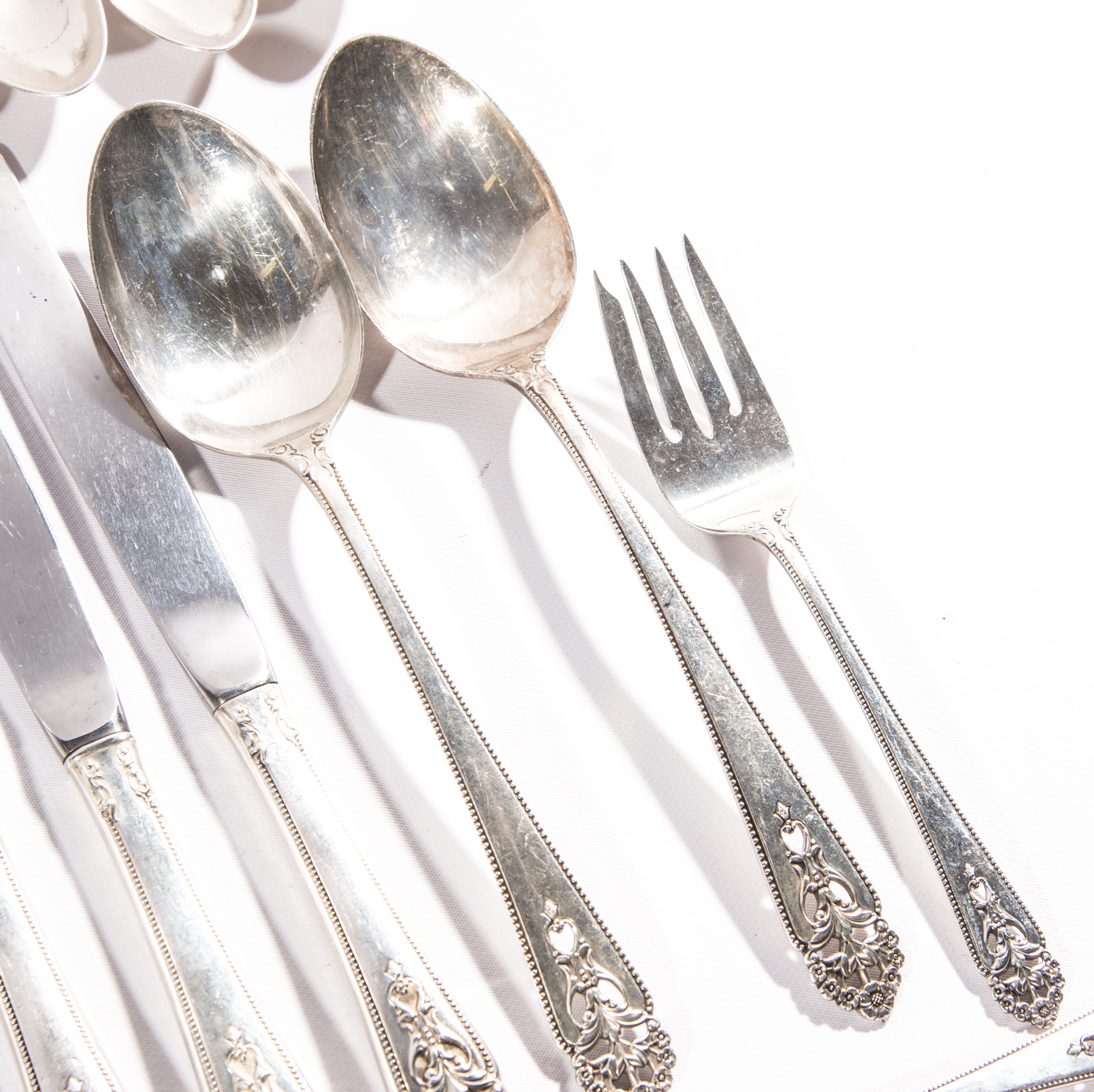 International Sterling Silver Flatware "Queen's Lace"