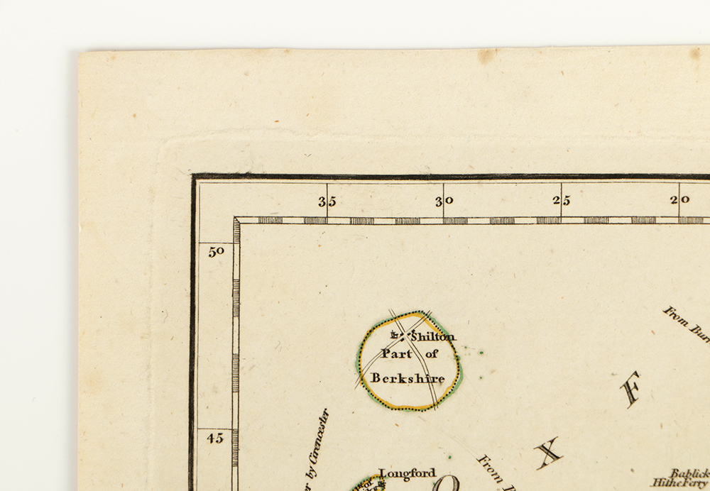 1787 Hand-Colored Engraving Map of Berkshire by John Cary