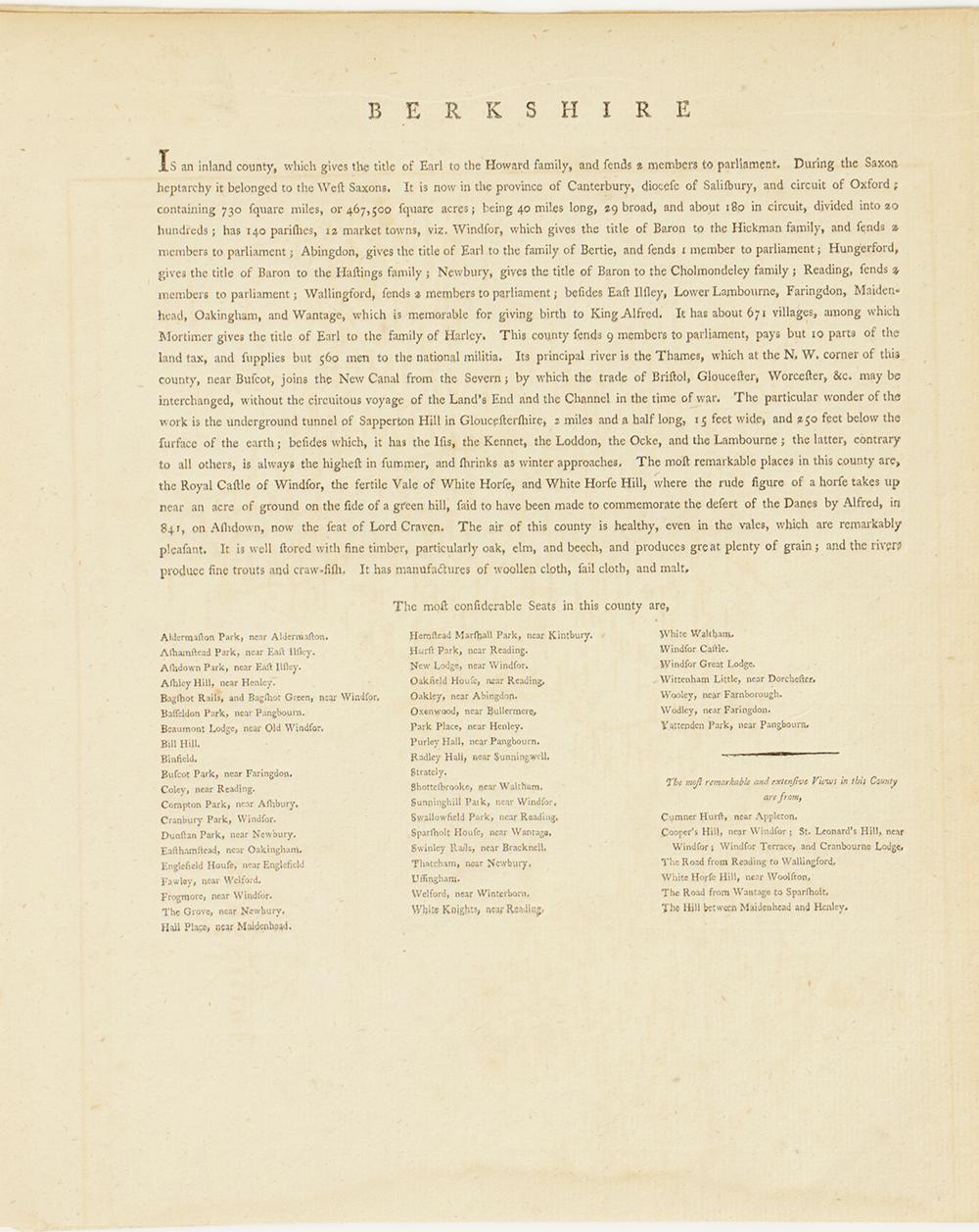 1787 Hand-Colored Engraving Map of Berkshire by John Cary