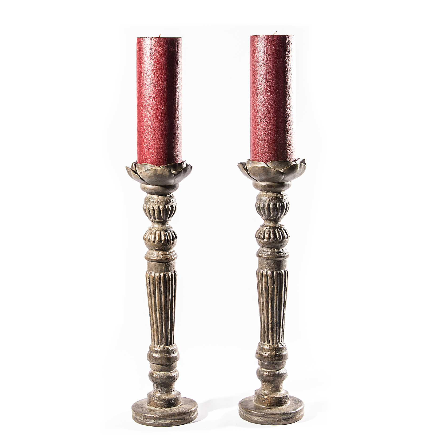 Fitz & Floyd Candle Holders with Candles