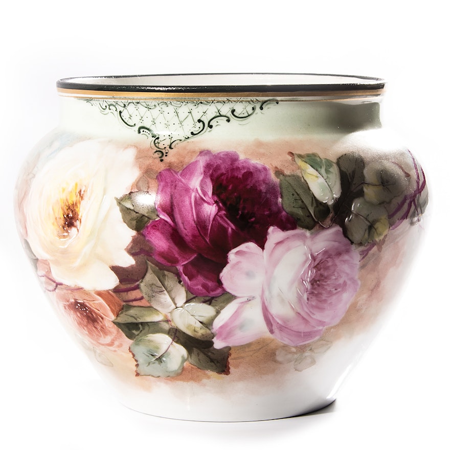 Vintage Hand Painted Porcelain Vase
